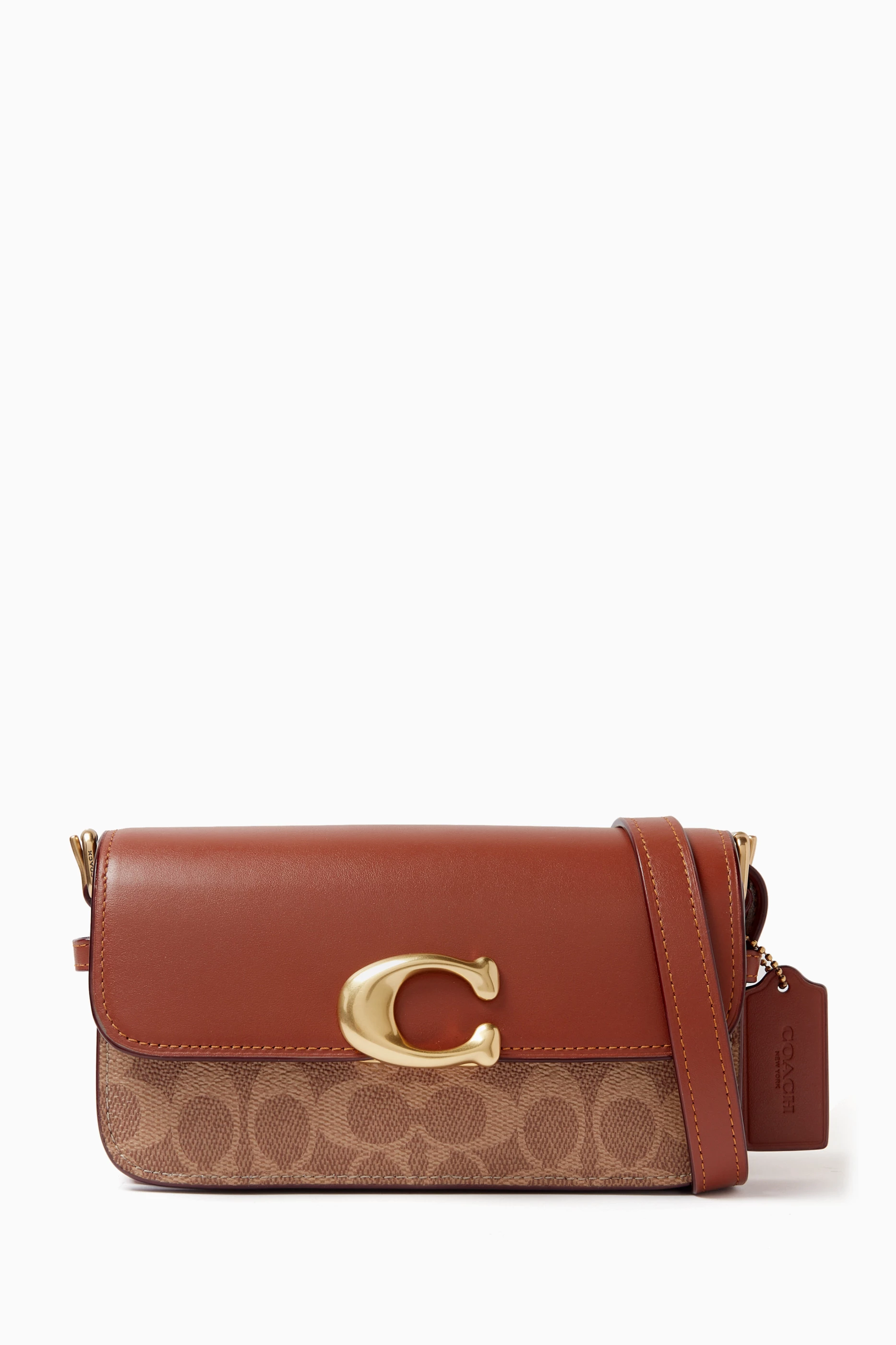 Buy Coach Brown Zoe Shoulder Bag in Signature Canvas for Women