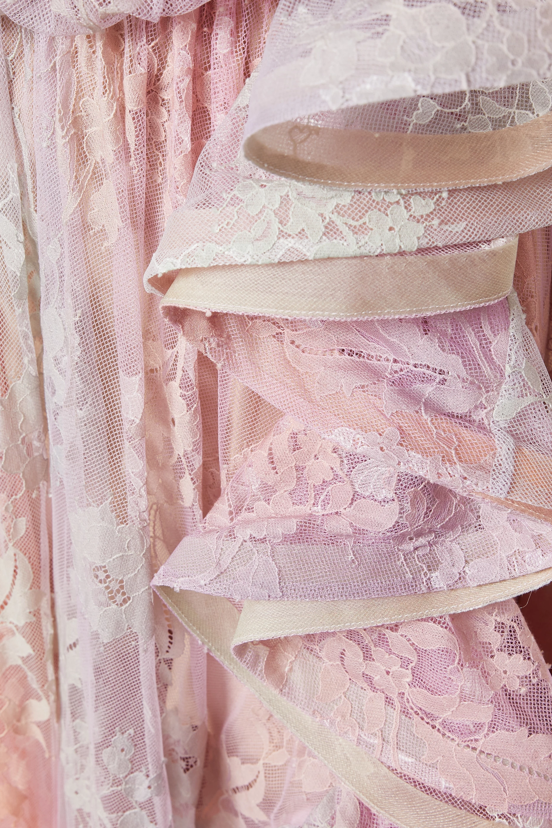 Buy Zimmermann Multicolour Dawning Ruffled Midi Dress in Lace for