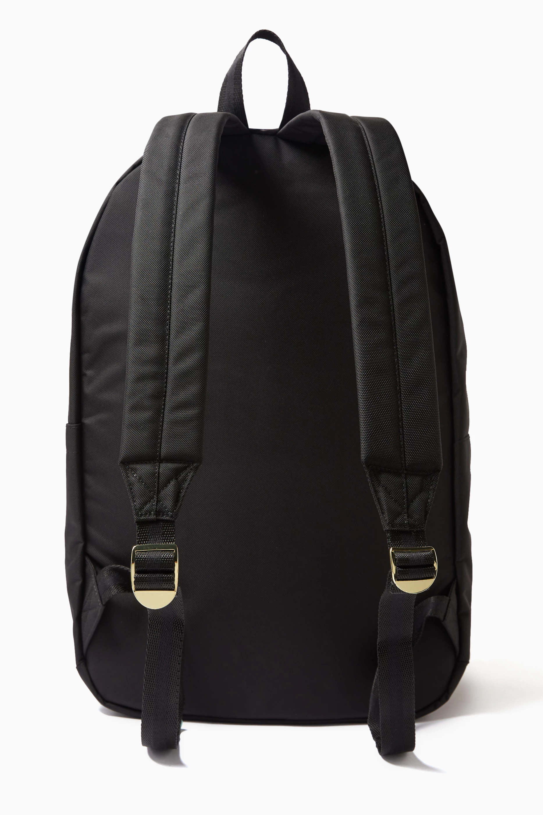 Buy Fred Perry Black Textured Logo Backpack in Nylon for Men
