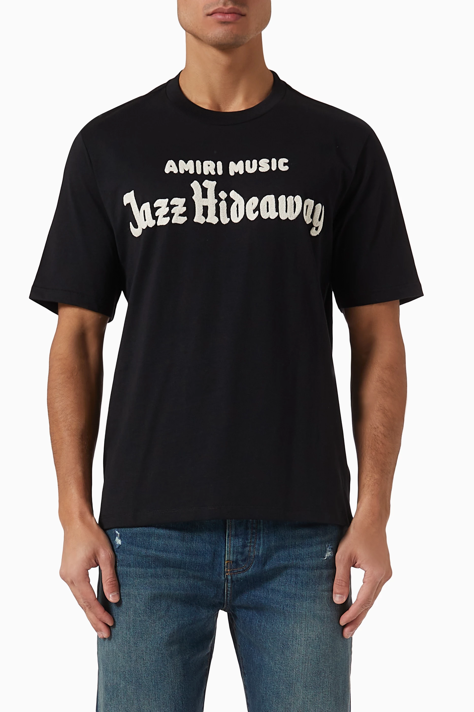 関税送料込み■Amiri■Amiri Jazz Hideaway コットンTシャツ 関税送料込み□Amiri□Amiri Jazz Hideaway コットンTシャツ