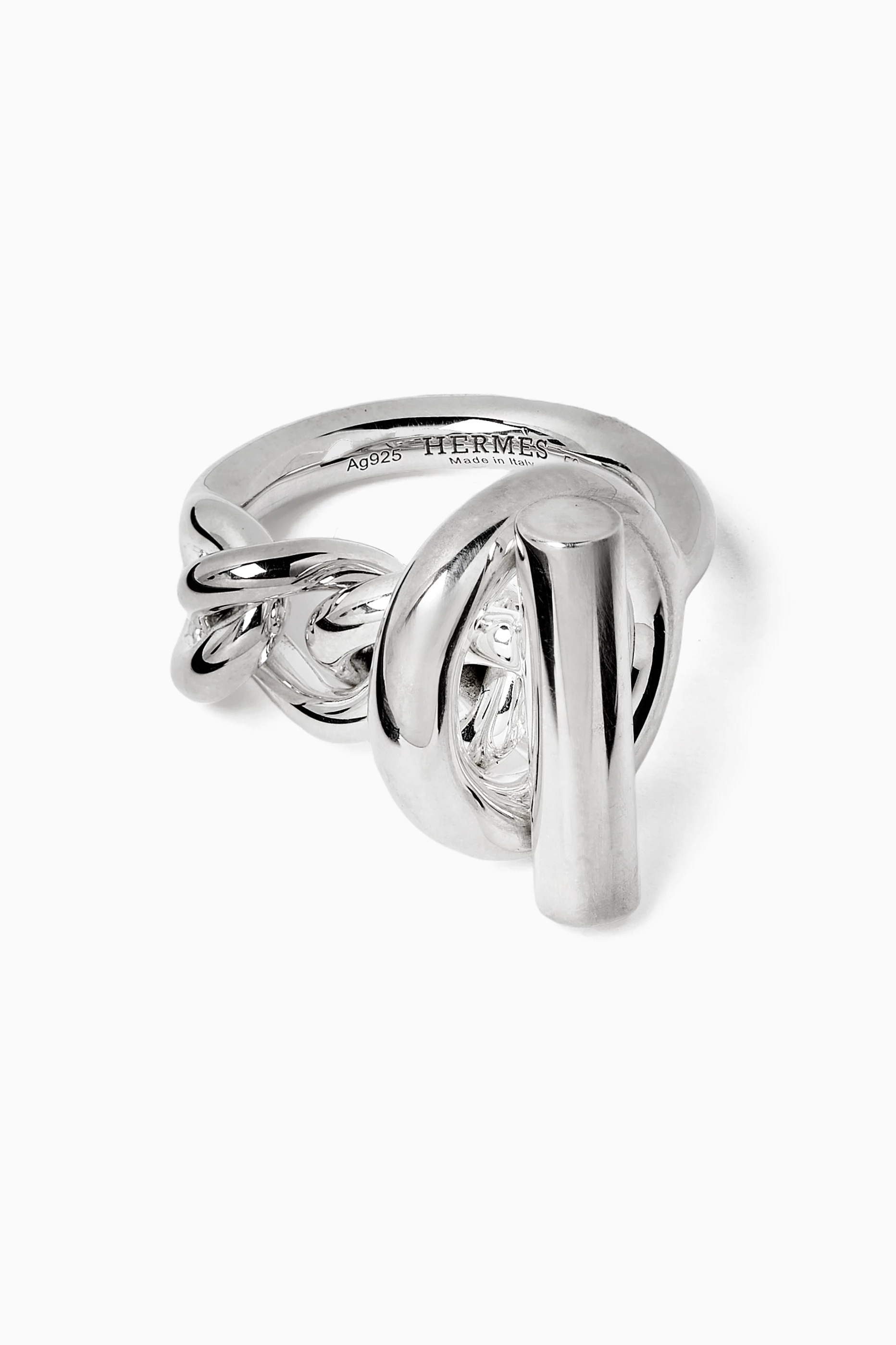 Hermes Croisette ring, large model関税込 Hermès Large Model, Croisette Ring - Sterling Silver