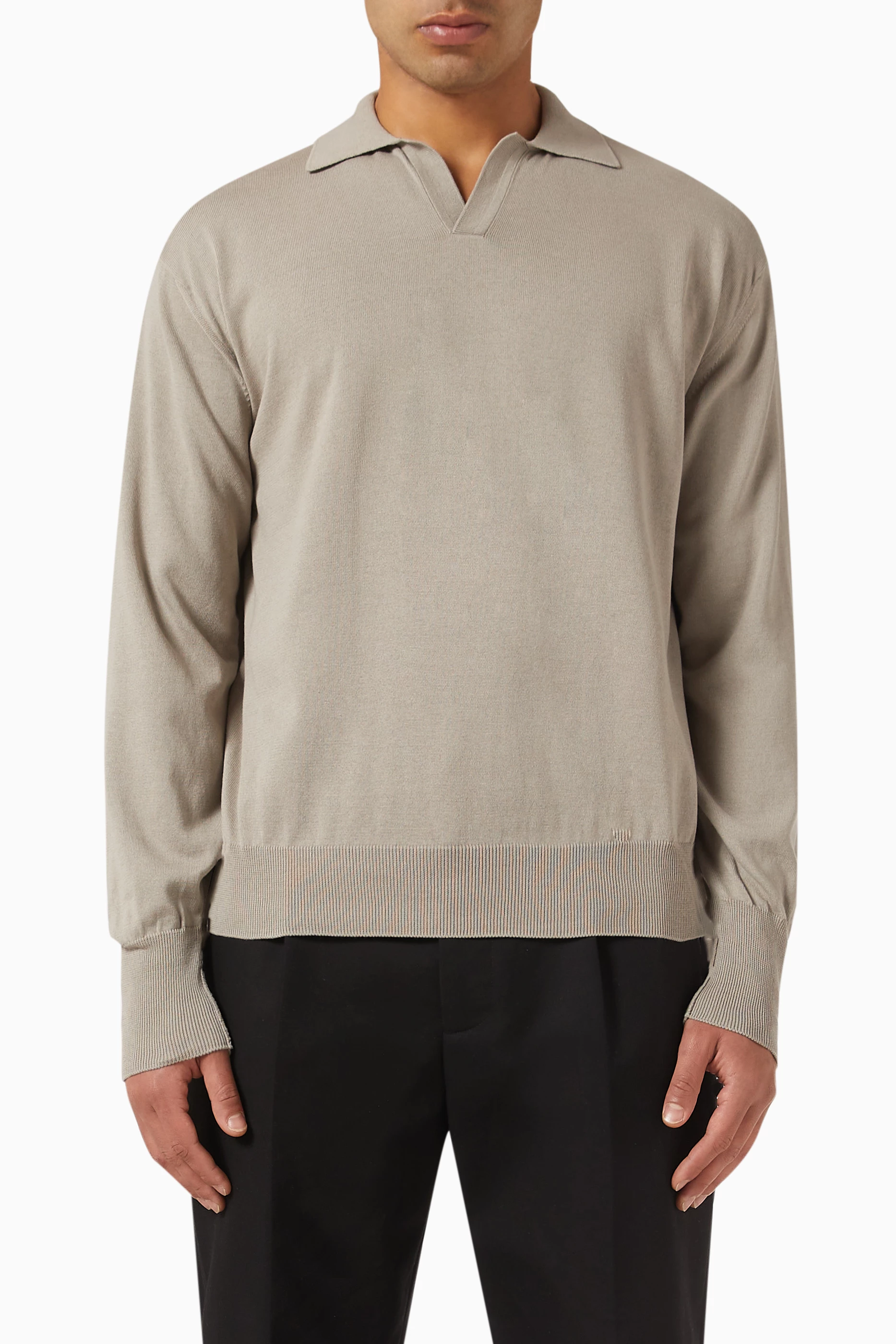 Buy Kaptain Sunshine Neutral Skipper Polo Shirt in Cotton-knit for