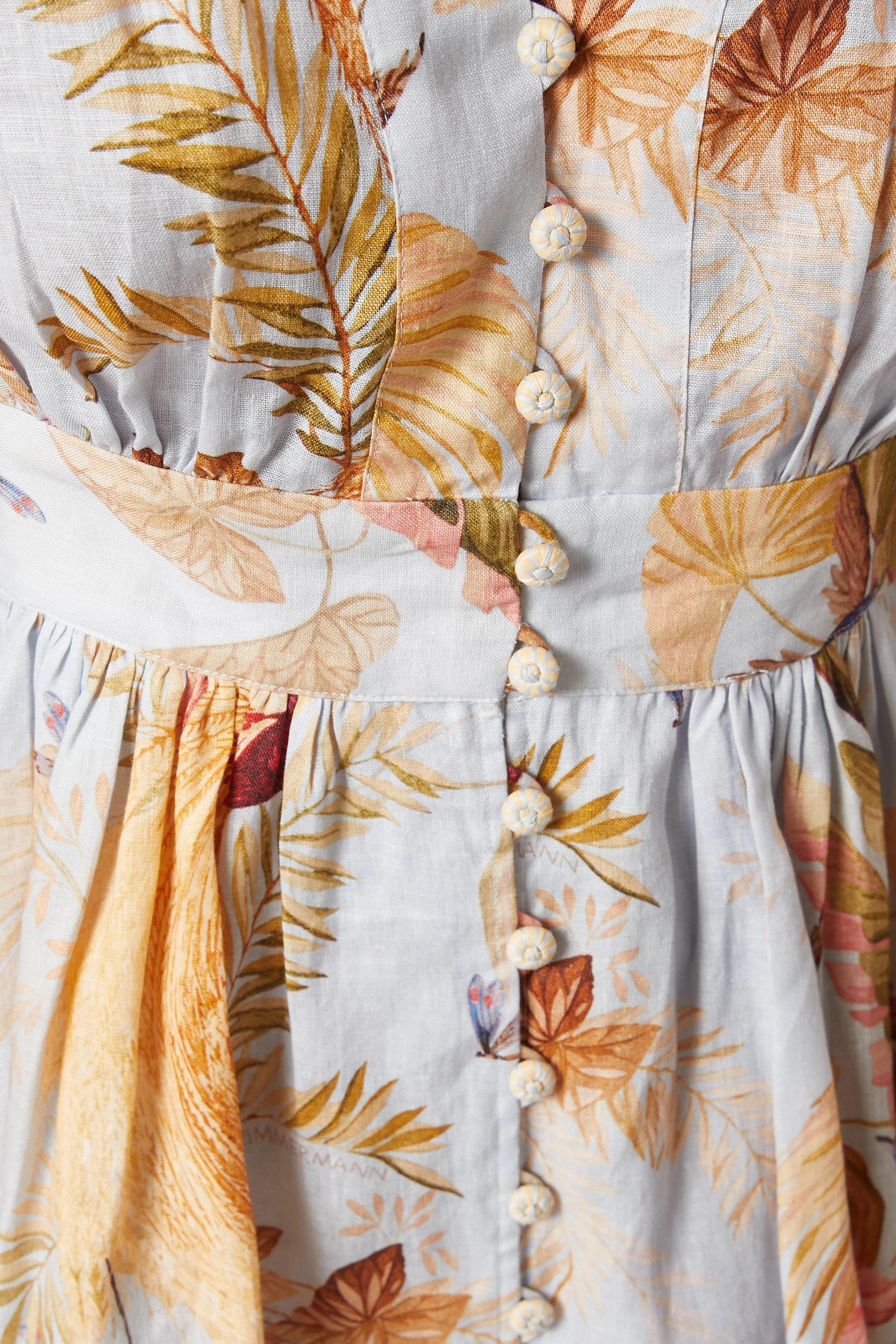 Buy Zimmermann Multicolour Ascension Plunge Mini Dress in