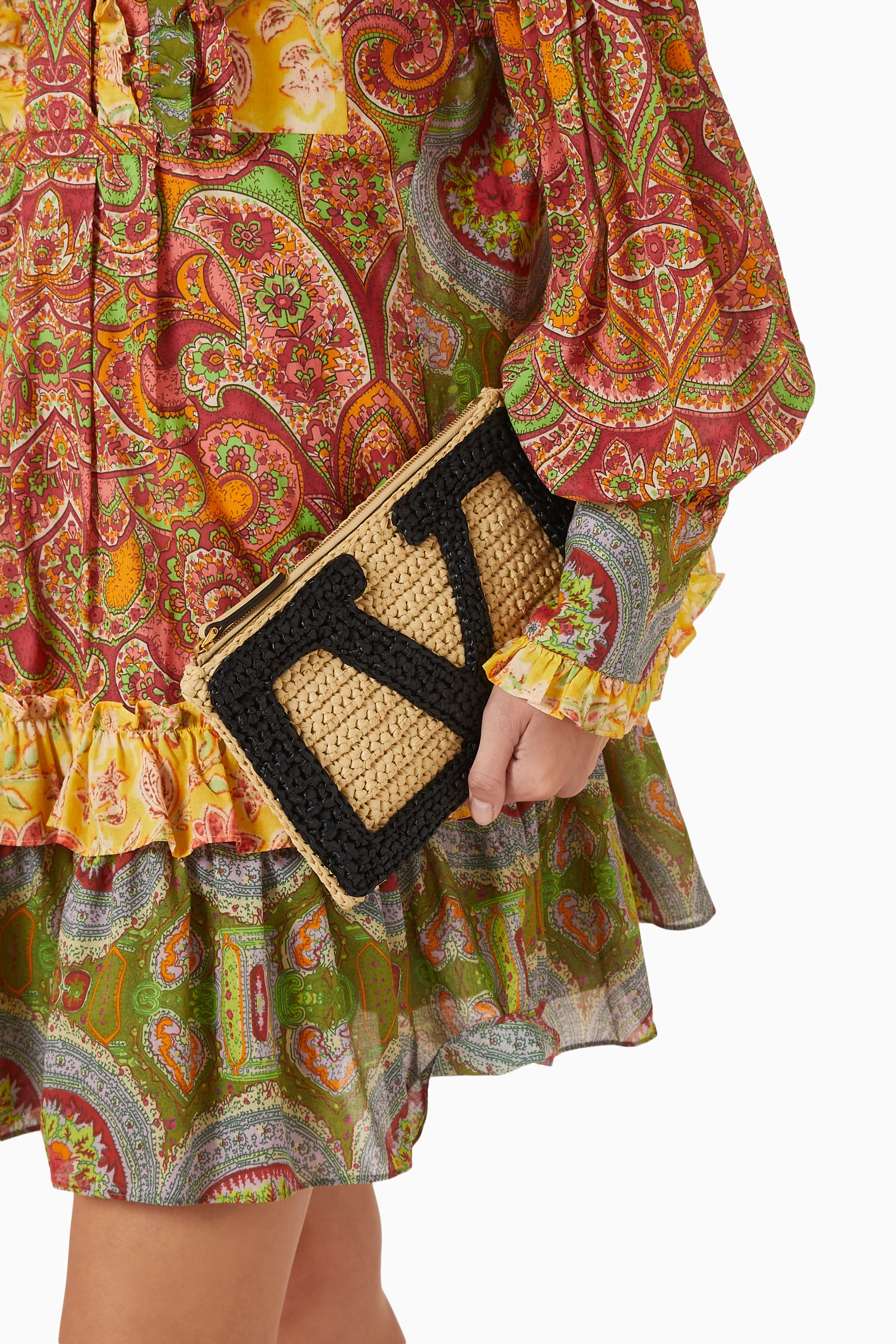 【VALENTINO】 Viva Superstar crochet clutch Viva Superstar Small crochet clutch in neutrals - Valentino