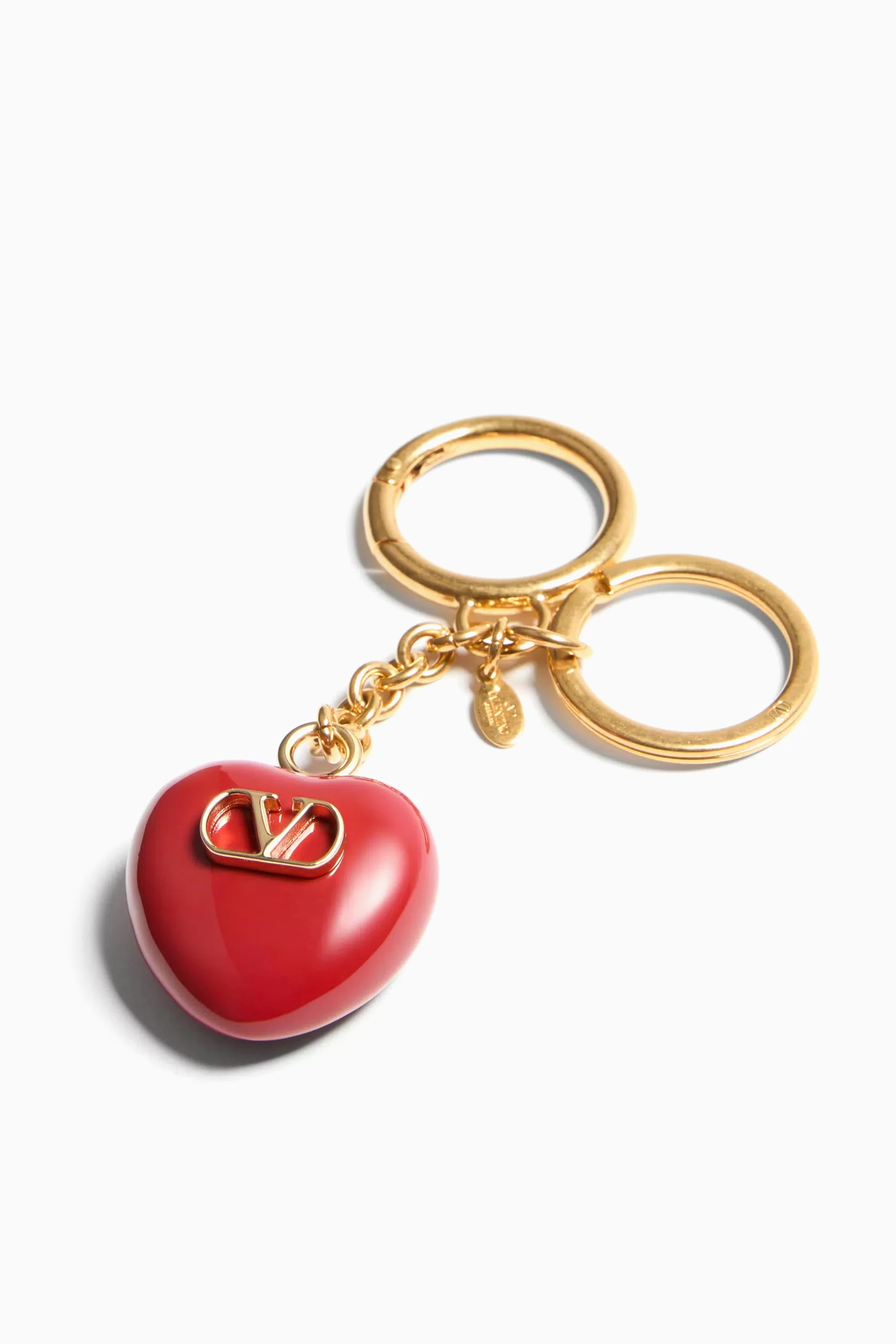 キーホルダー・キーリング VALENTINO GARAVANI BAG CHARM KEYRING COEUR  IN RED Buy Valentino Garavani Metallic Coeur Royal Bag Charm