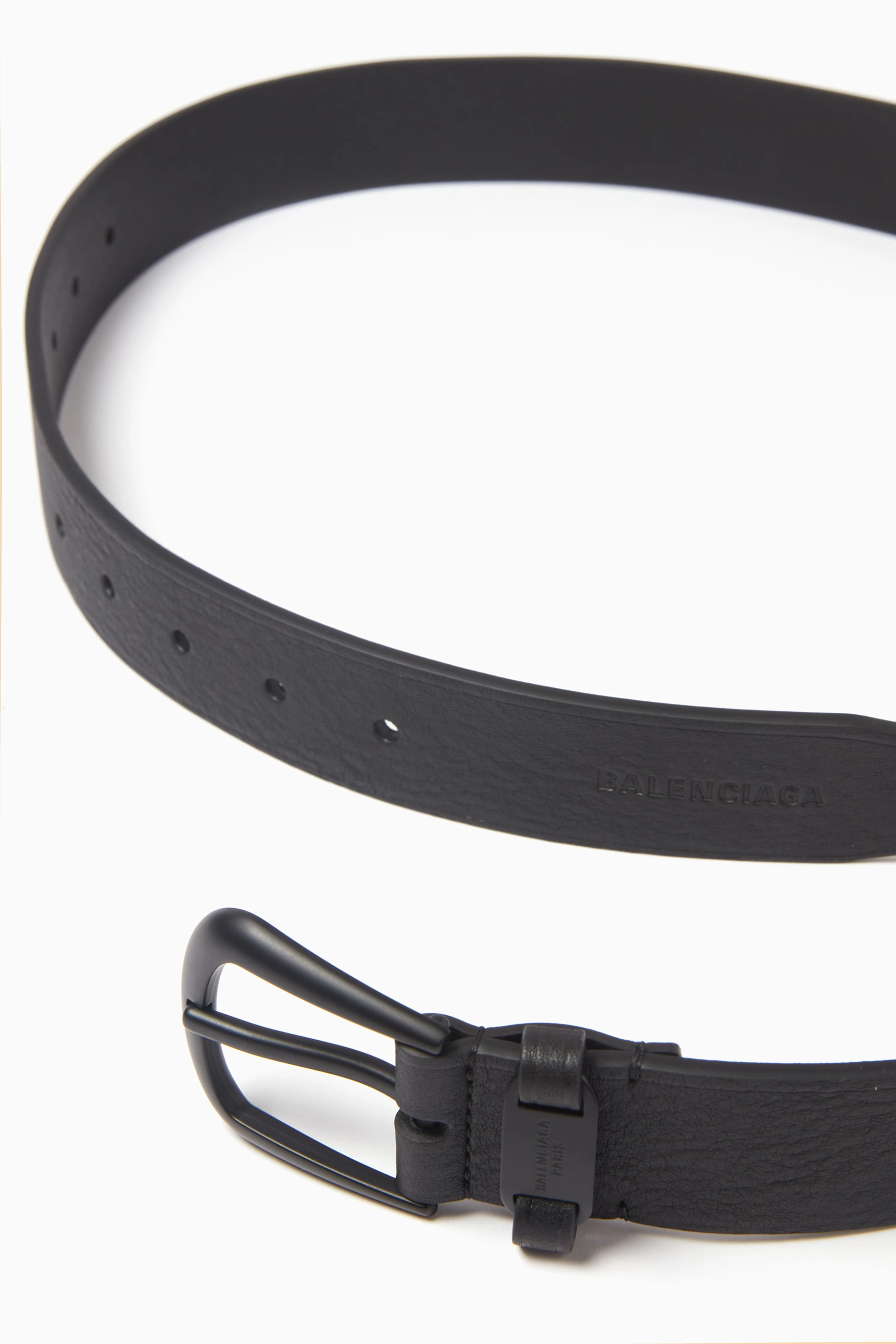 Buy Balenciaga Black Suit Belt in Leather for Men Online | Ounass
