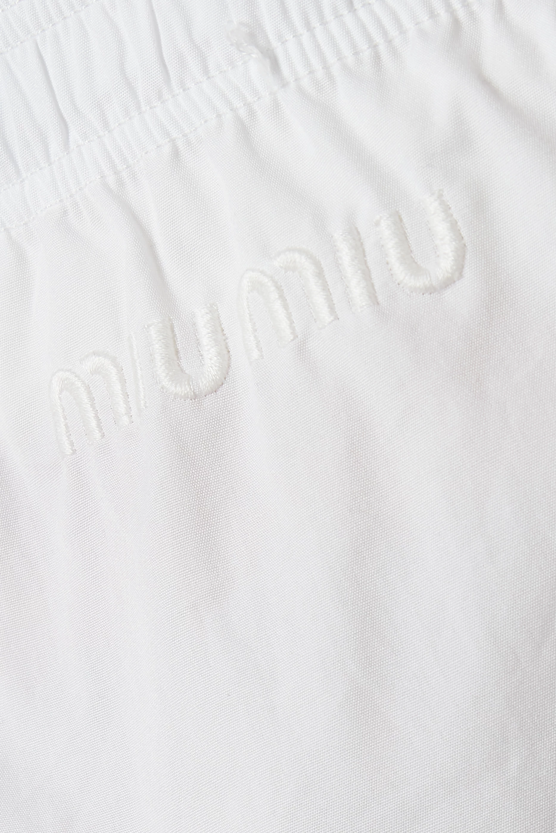 【送料&関税込】Miu Miu White Poplin Pyjama Pant White Poplin Pajama Pants | Miu Miu