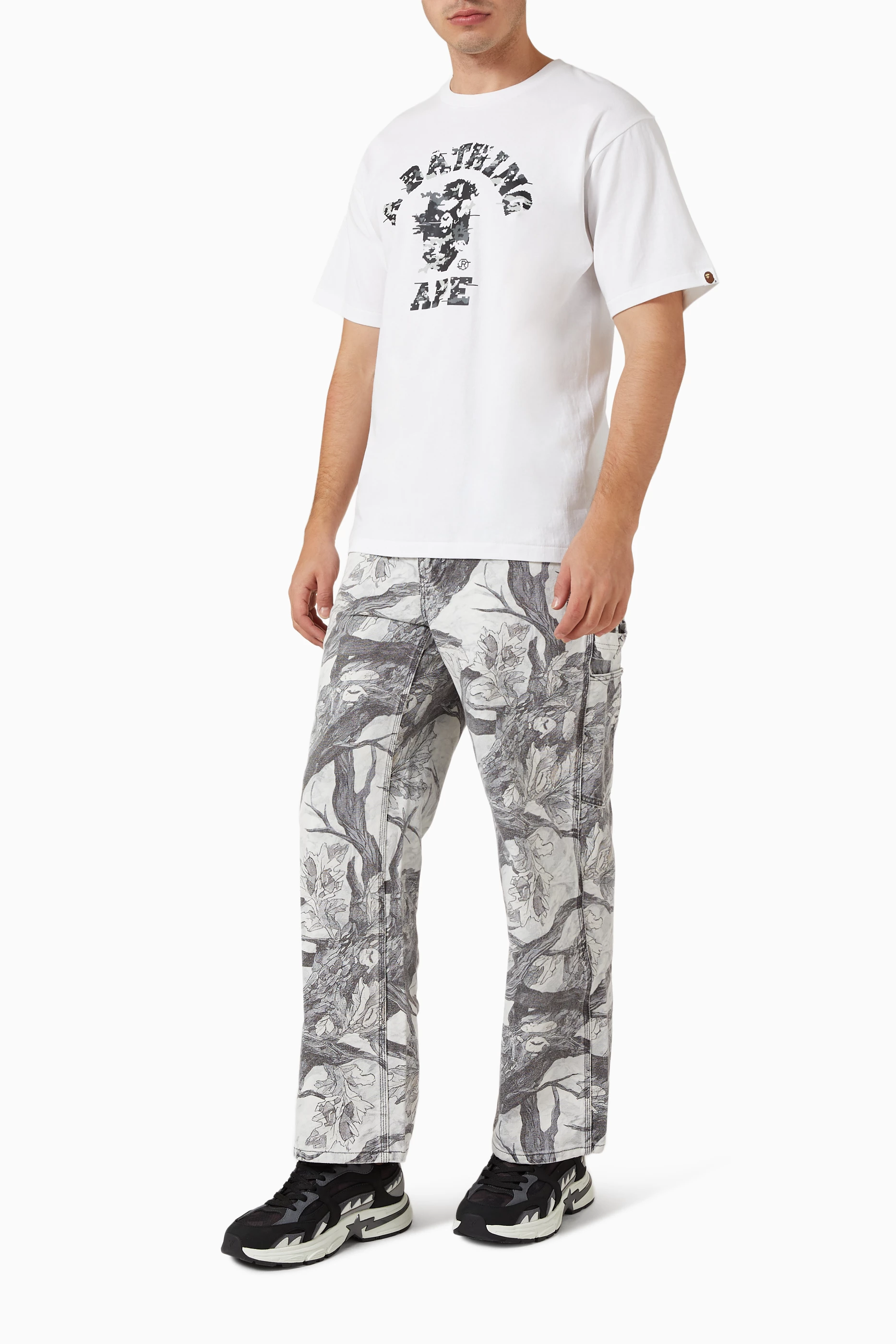 Buy A Bathing Ape Multicolour Tree Edge Camo-print Pants for Men 