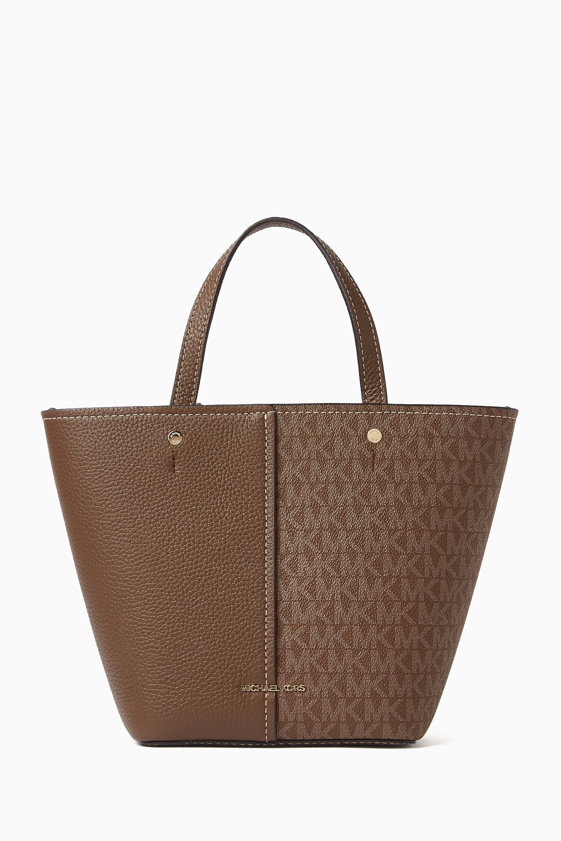 Buy Michael Kors Brown Medium Flora Crossbody Bag in Leather