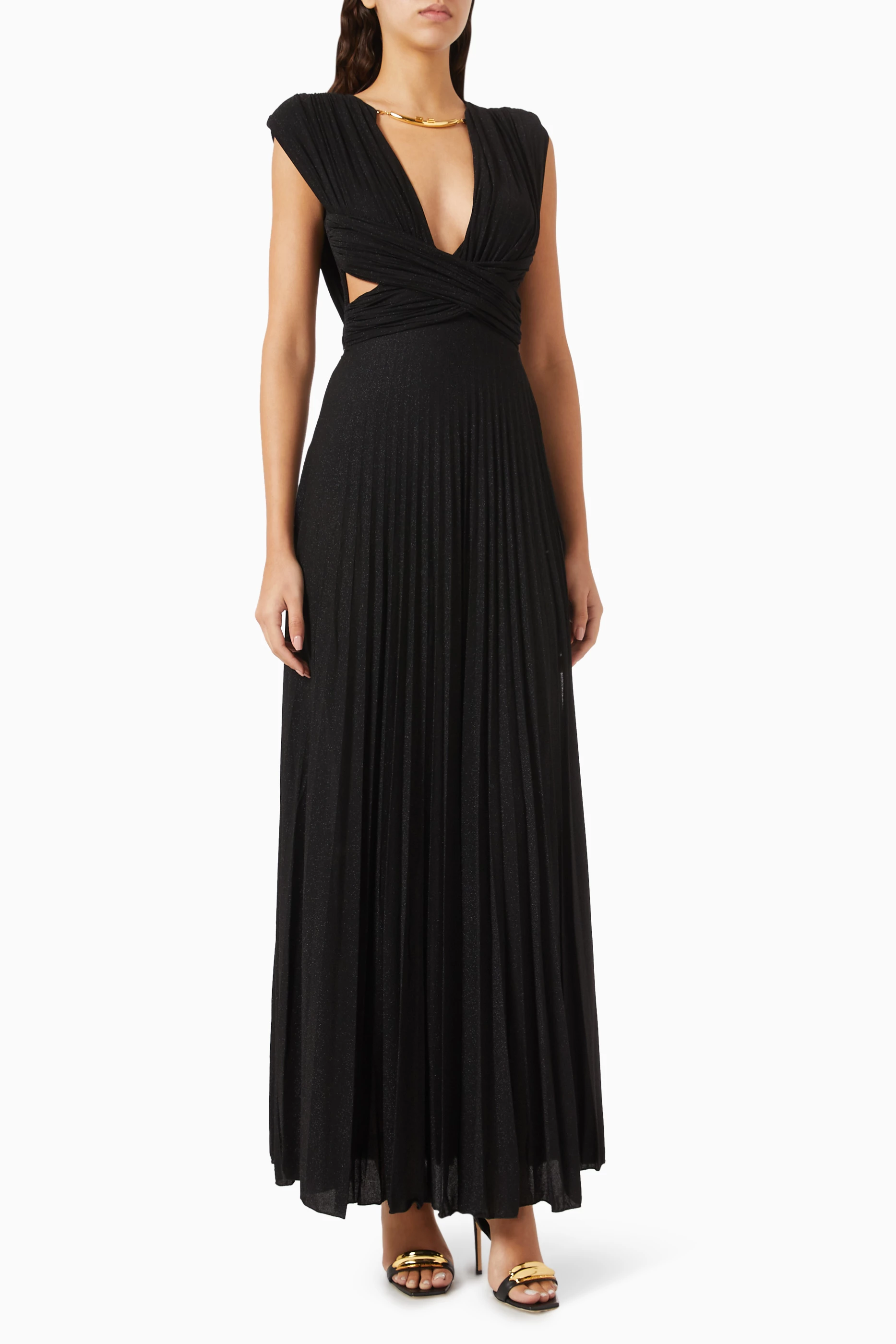 【25-26AW】ELISABETTA FRANCHI ジョーゼットネックレス付ドレス 218570091_black_in.jpg?ts=