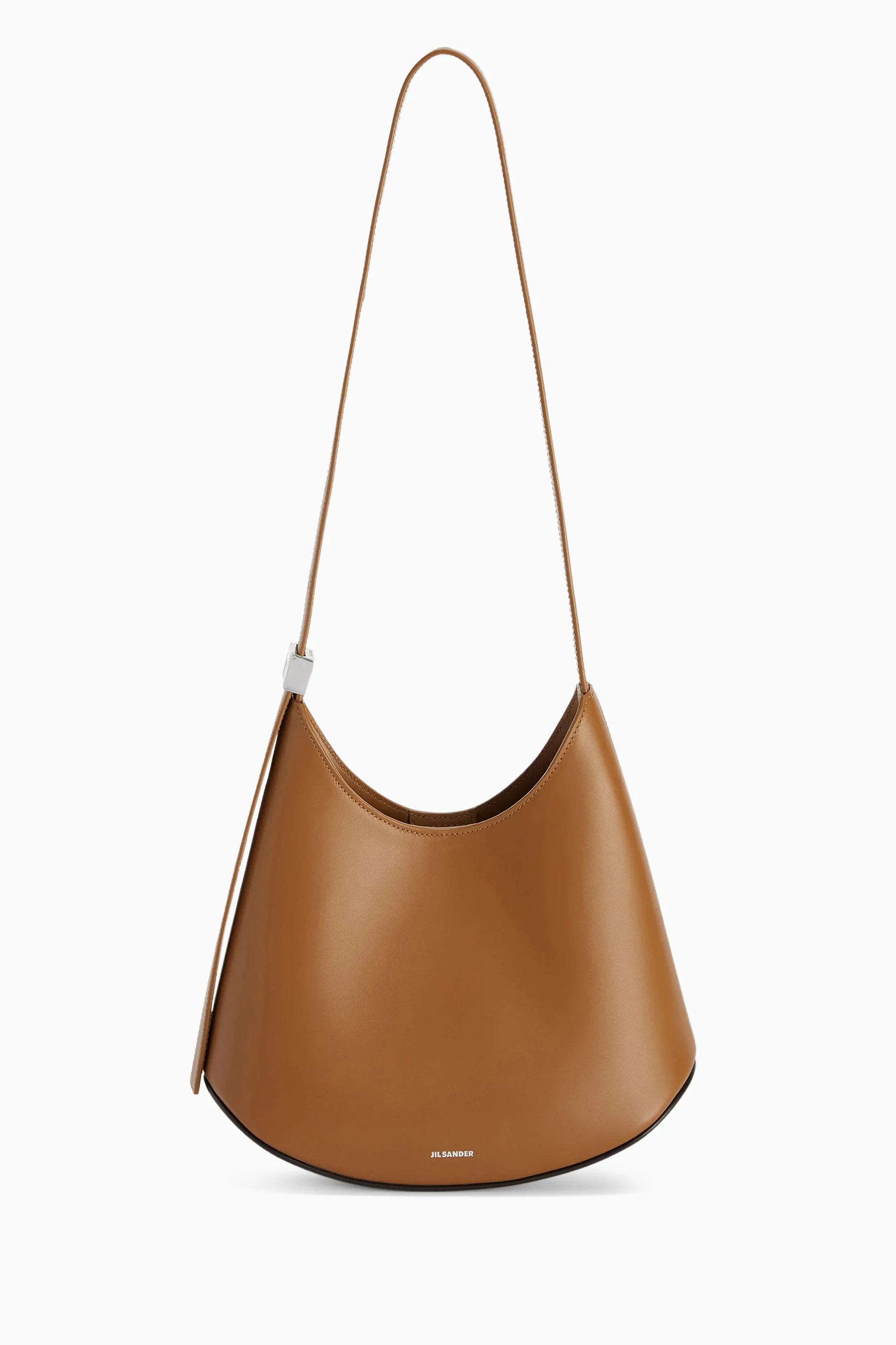 Buy Jil Sander Brown Small Eldorado Bag in Calf Leather for Women 