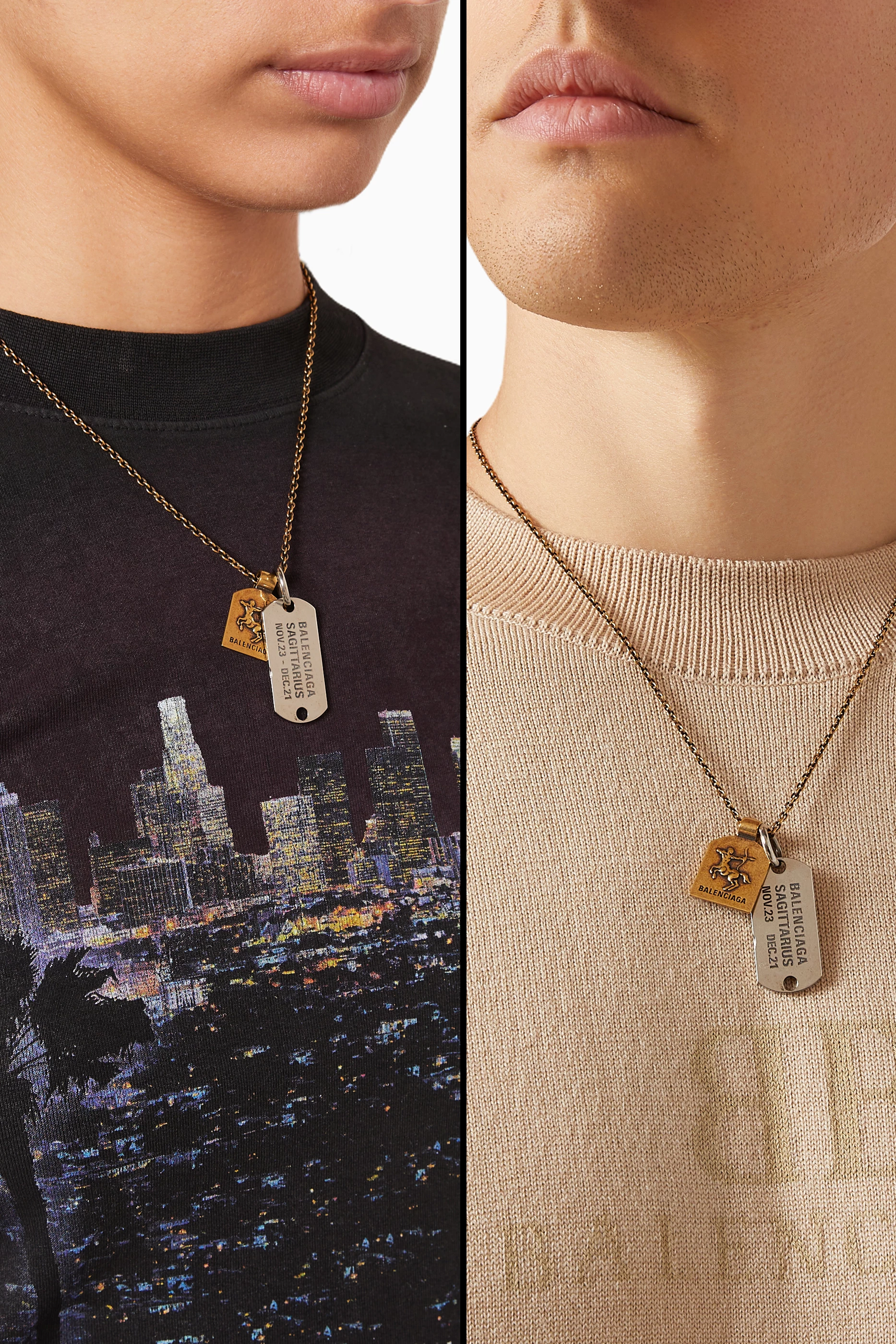Balenciaga horoscope necklace 射手座 Buy Balenciaga Gold Sagittarius Horoscope Necklace in Brass for