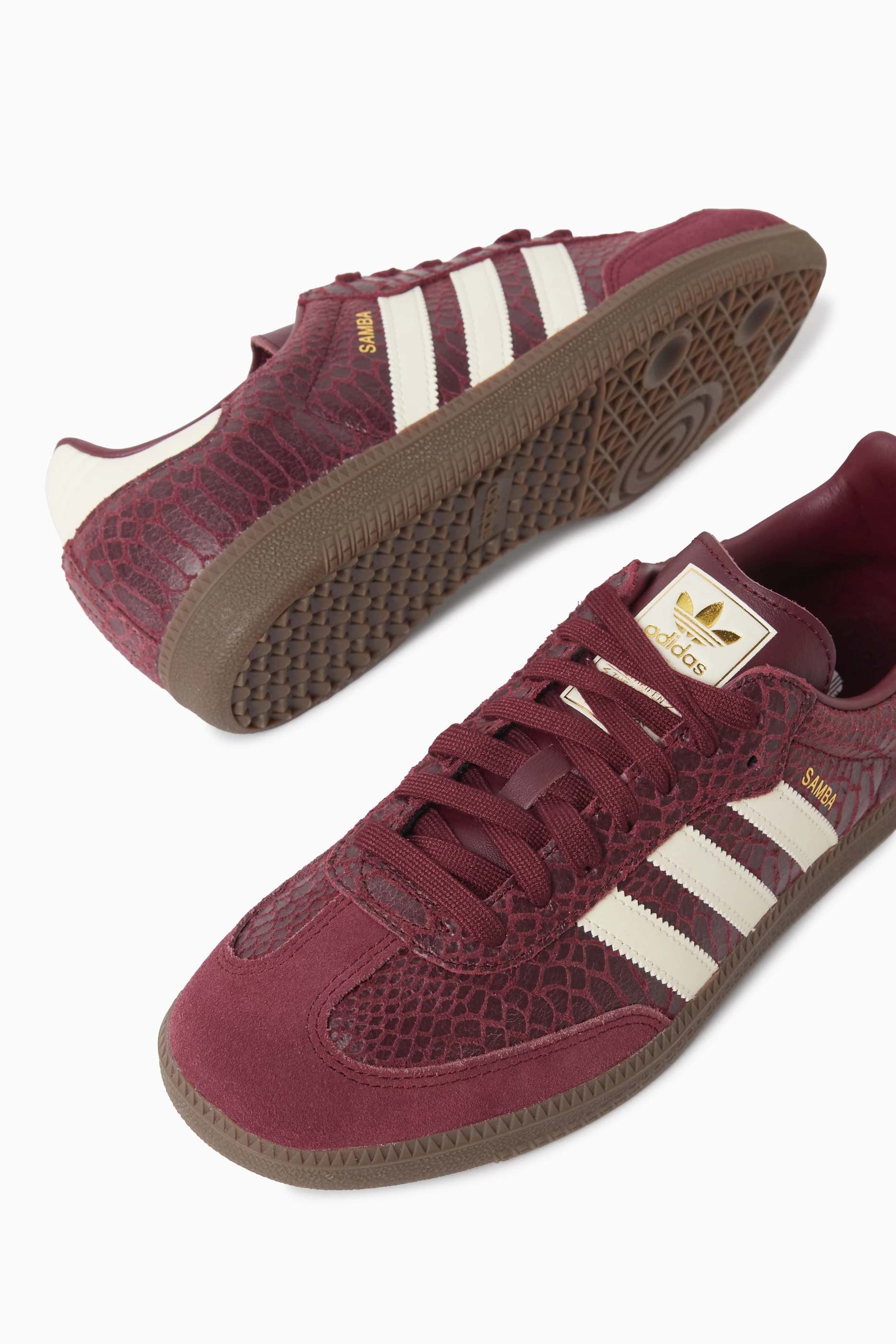 adidas gazelle silver green womens Samba Lux 'Maroon' Sneakers