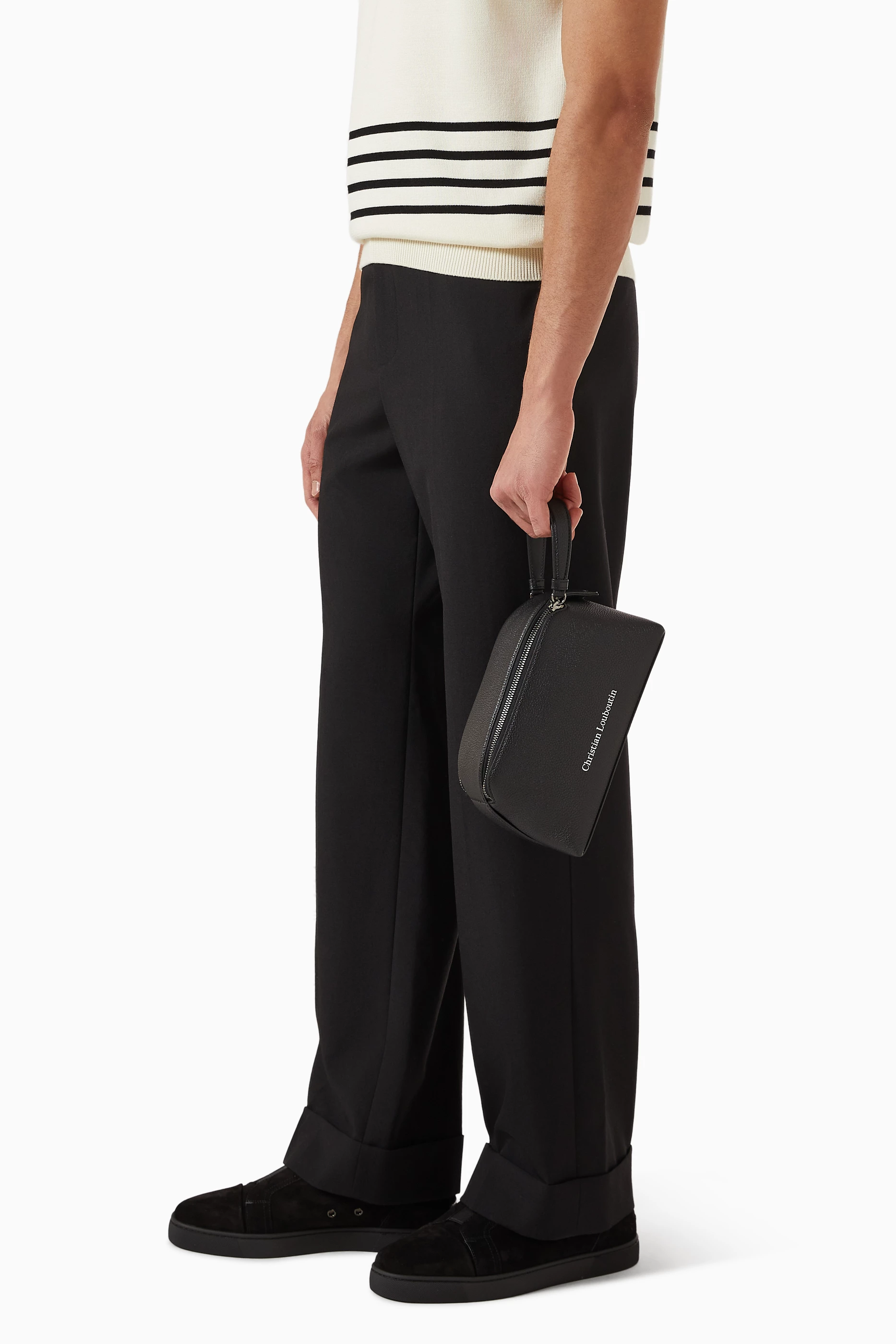Christian Louboutin ケース Buy Christian Louboutin Black Nostalgic Travel Case for Men Online