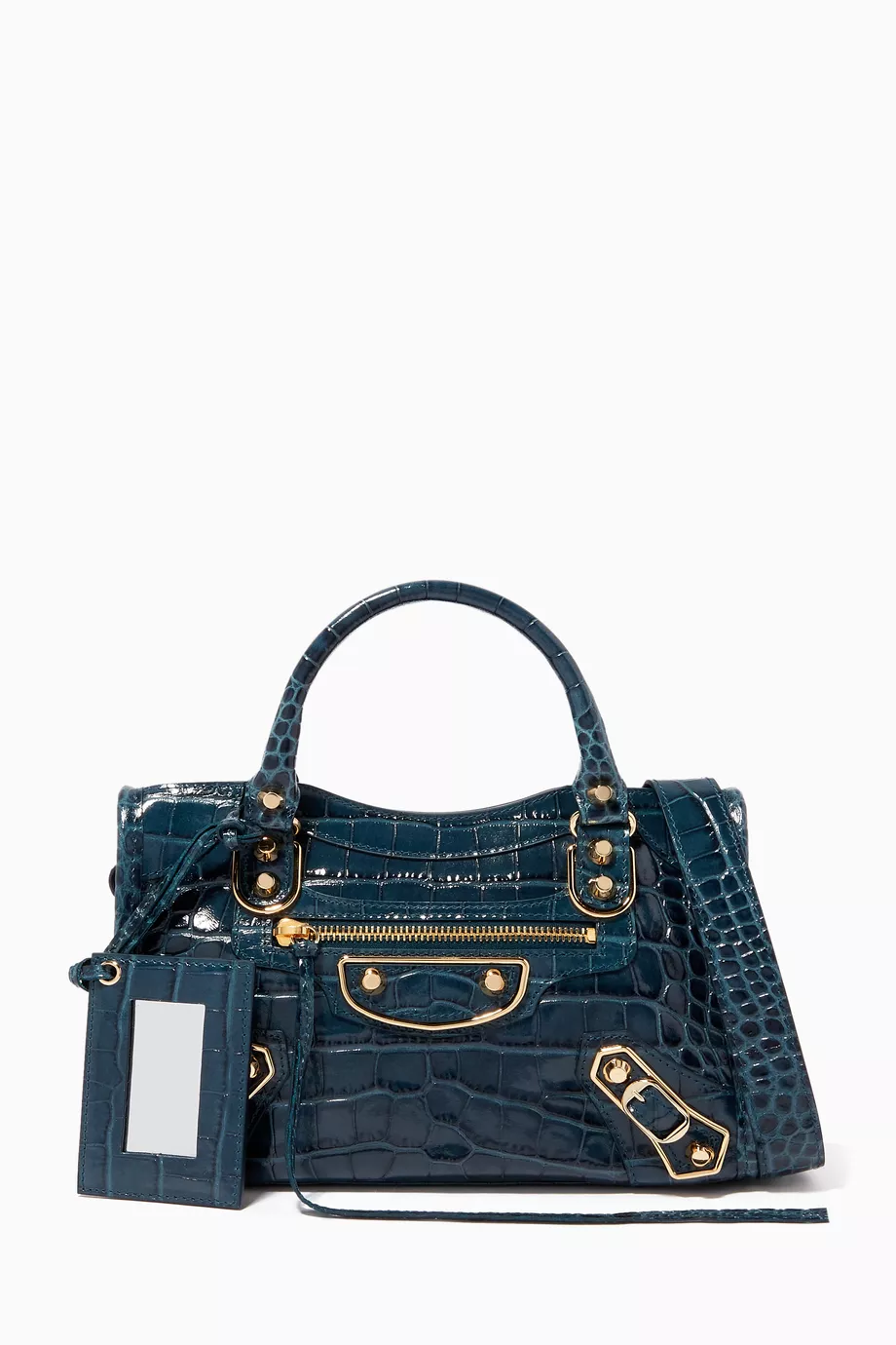 Balenciaga mini city bag crocodile hotsell