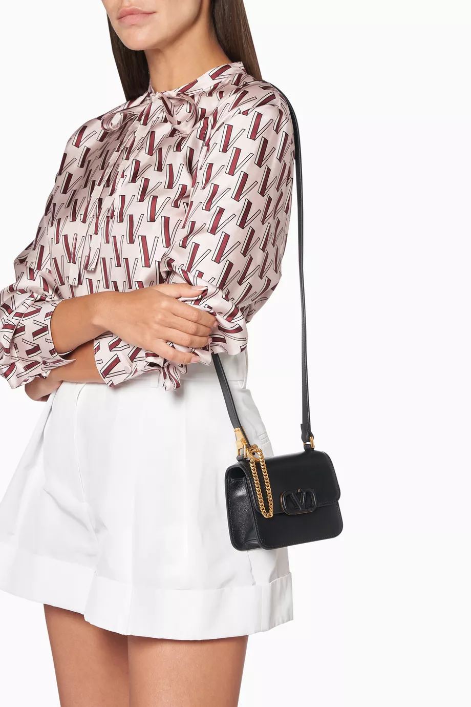 Micro vsling shiny on sale calfskin shoulder bag