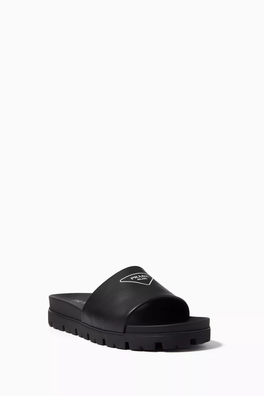 Black hotsell prada slides