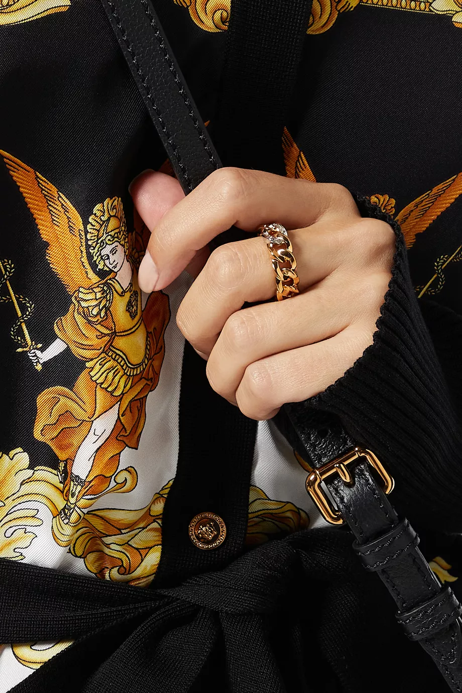 Versace medusa store chain ring