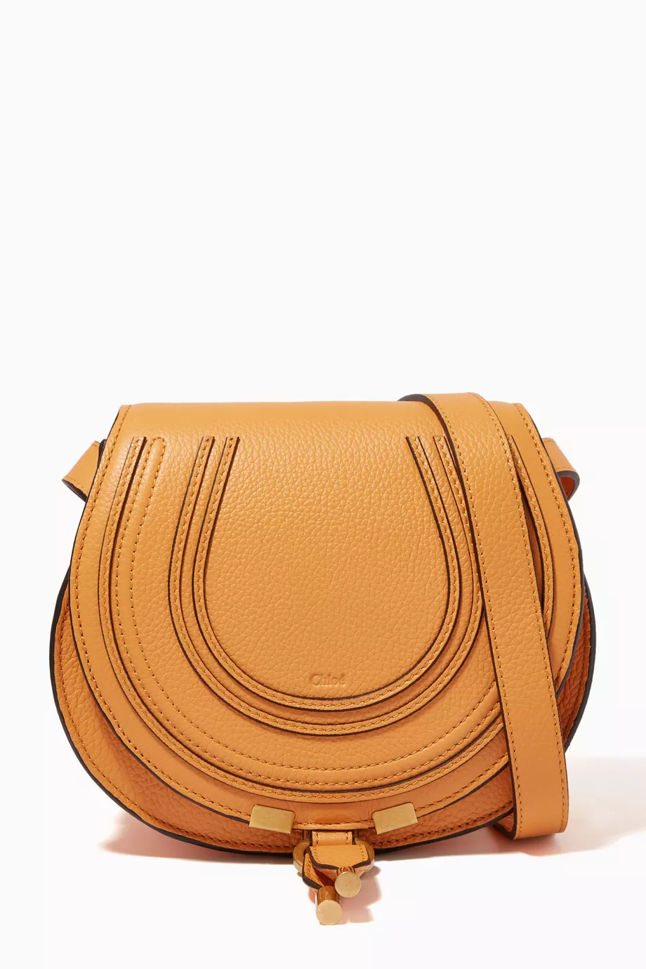 Marcie Small Saddle Bag in Brown - Chloe