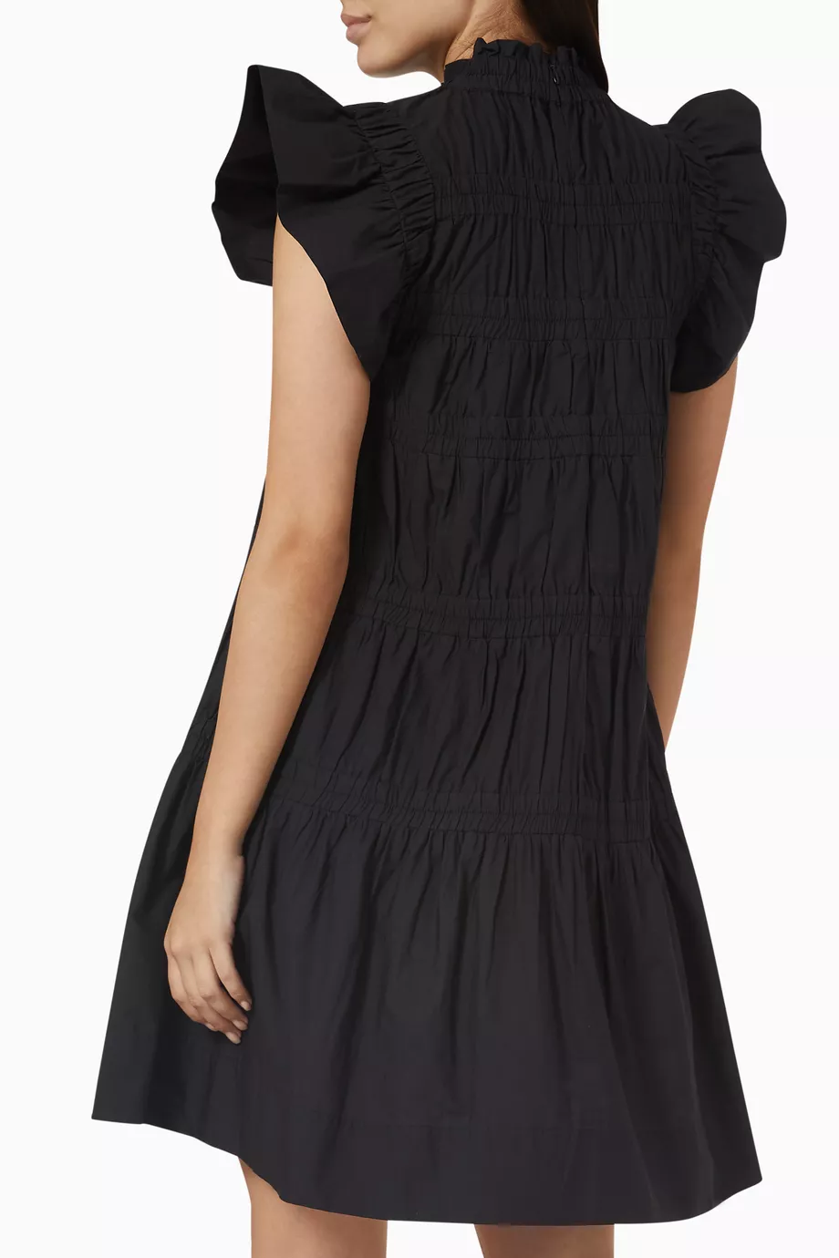 Shop Sea New York Black Steph Tunic Mini Dress in Cotton for WOMEN | Ounass  Kuwait