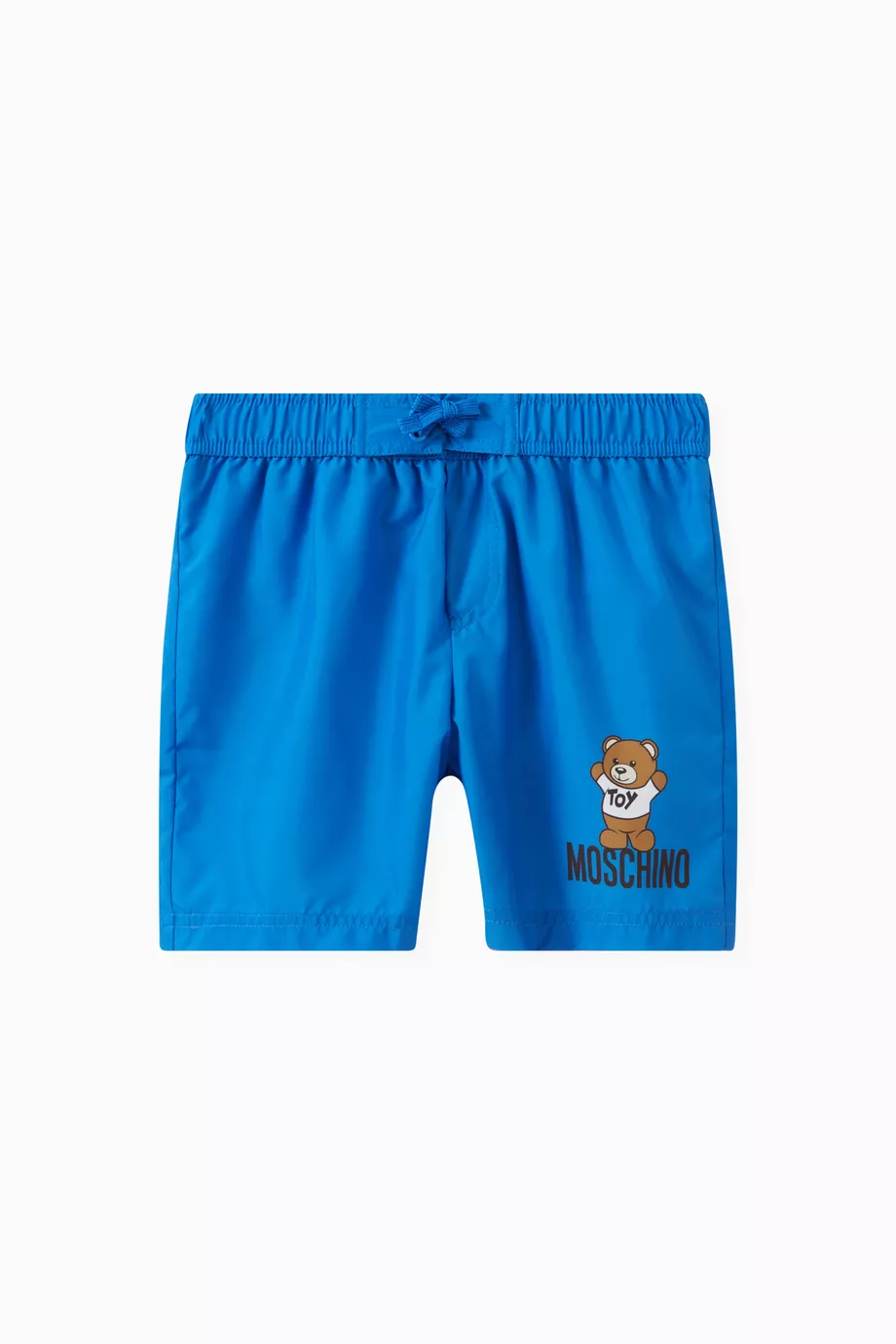 Buy Moschino Blue Teddy Bear Swim Shorts in Polyester for Boys in