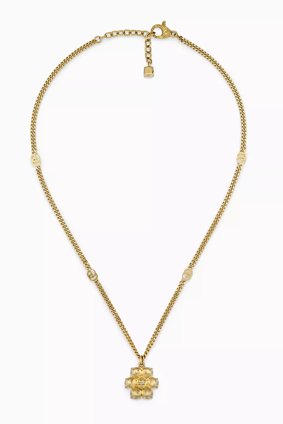 Buy Gucci Gold Pearl Double GG Necklace for Women in Kuwait Ounass