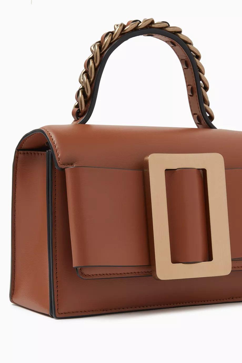 Buy BOYY Brown Mini Fred 19 Crossbody Bag in Palmelatto Leather