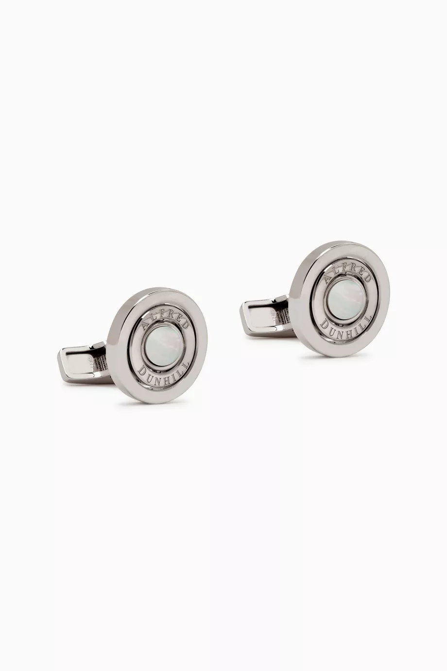 Buy Dunhill Silver Gyro Cufflinks with Mother of Pearl in Sterling
