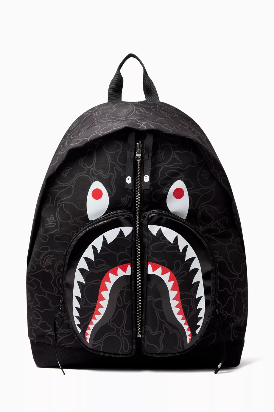 Buy A Bathing Ape Black Neon Camo Shark Day Pack Backpack Online ...