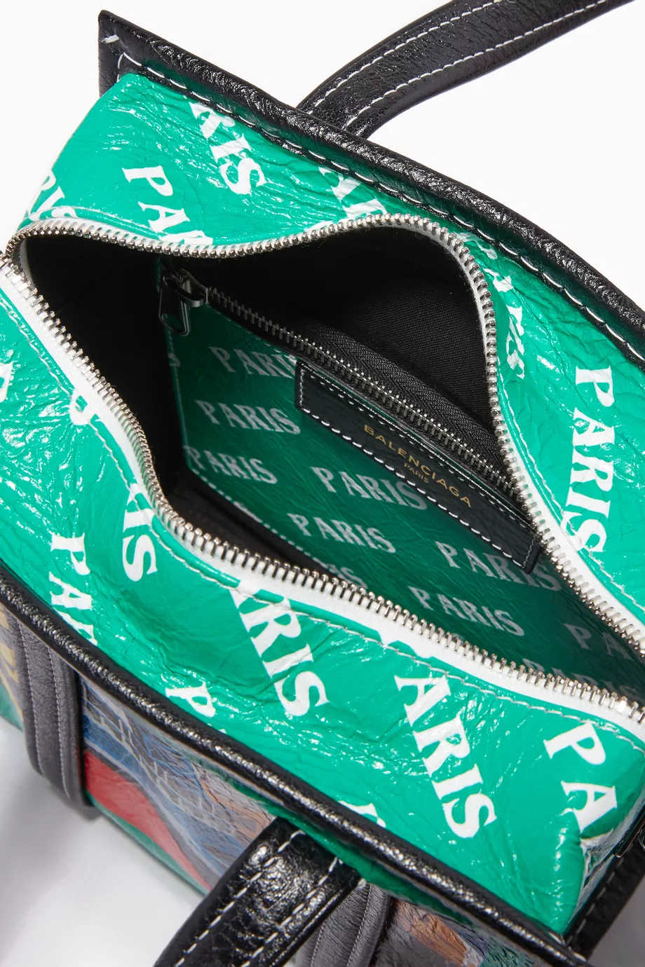 Buy Balenciaga Green Green Mini Paris City Bazar Shopper Bag for