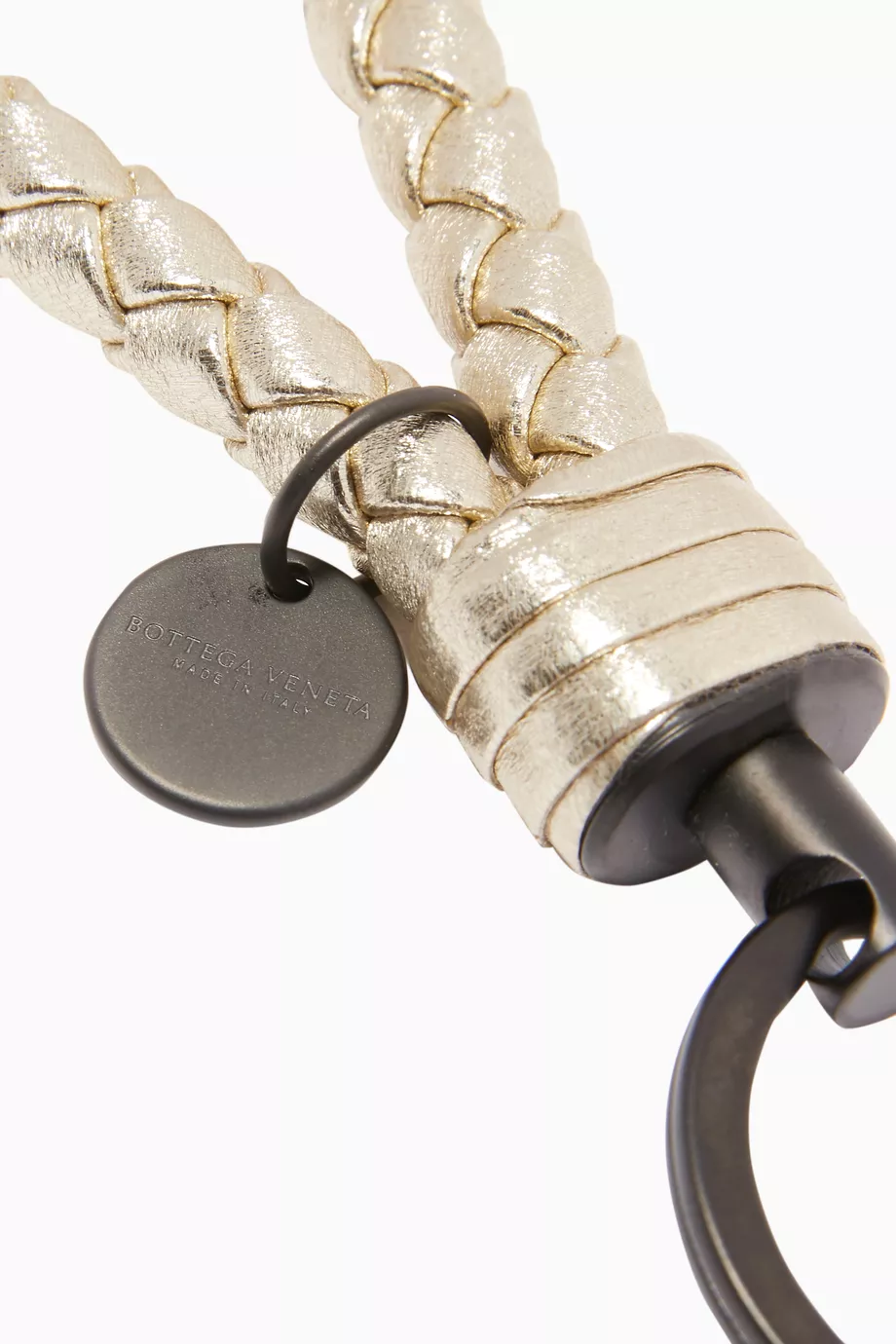 Buy Bottega Veneta Gold Gold Intrecciato Key Ring for Women