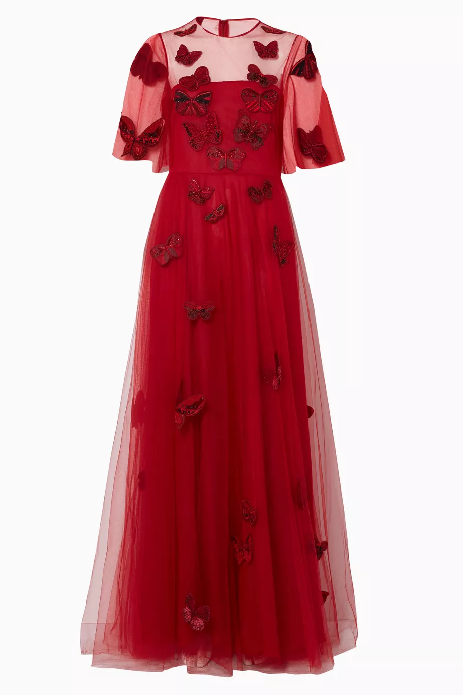 Buy Valentino Garavani Red Red Butterfly Appliqued Gown for Women Online Ounass Kuwait