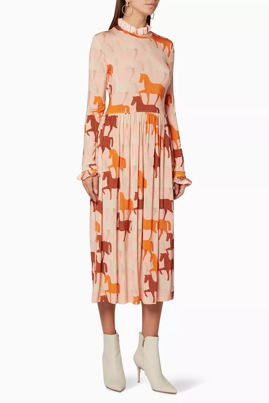 Buy Stine Goya Pink Light Pink Printed Clarabelle Dress for Women Online Ounass Kuwait