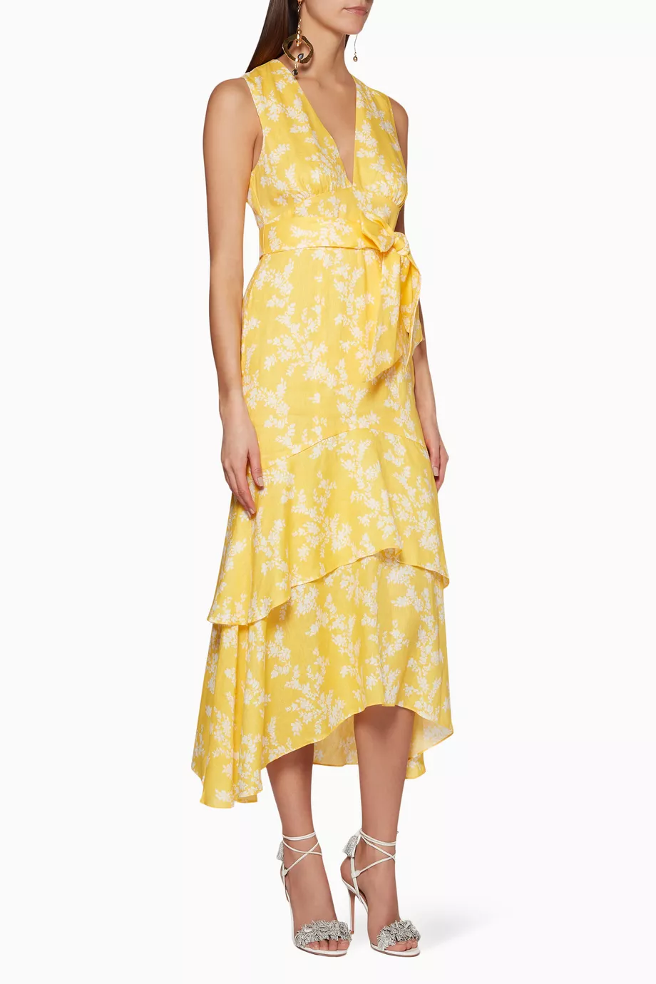 Buy Keepsake The Label Yellow Fallen Floral Dress for Women Online Ounass Kuwait