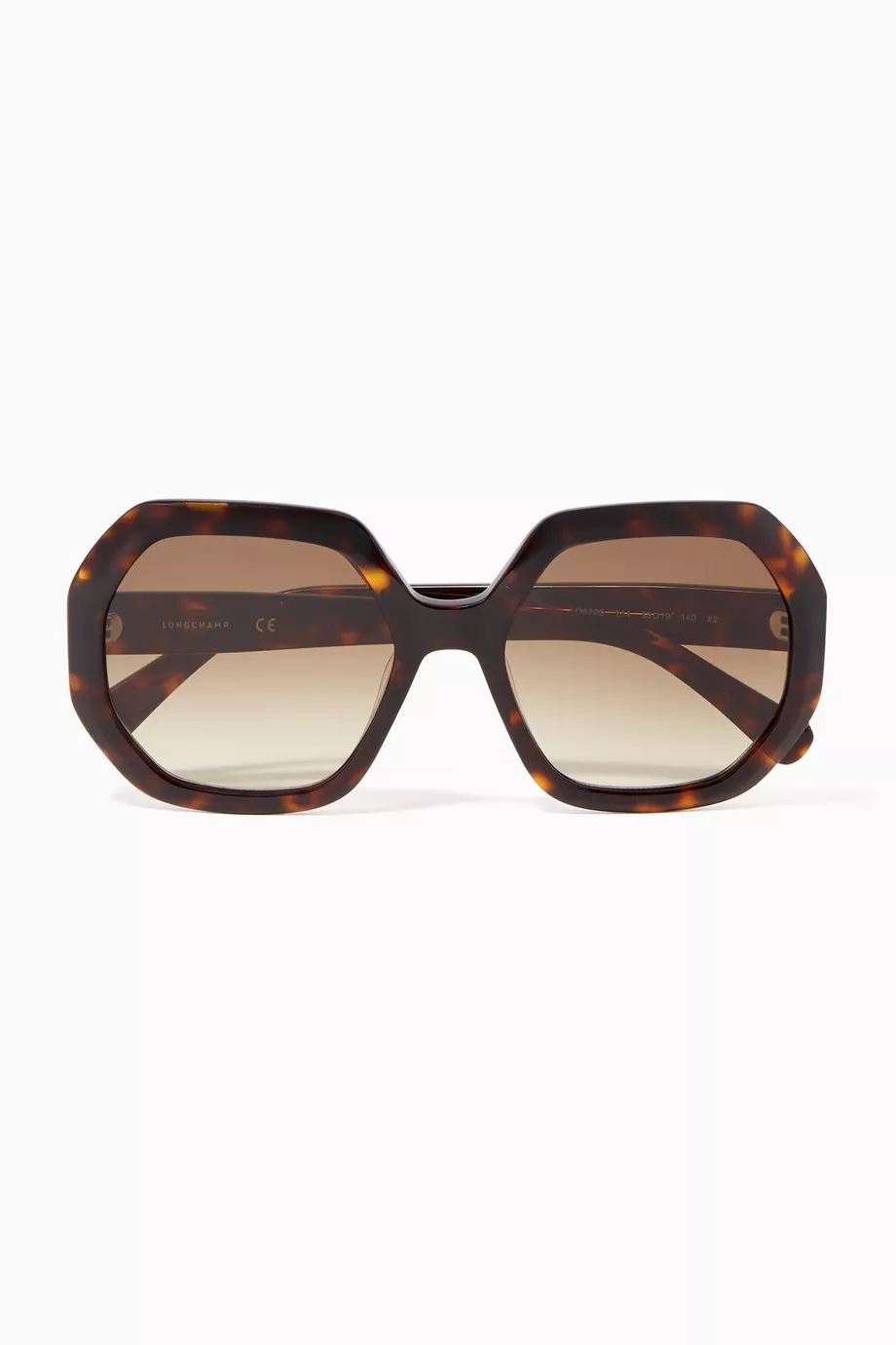 Buy Longchamp Multicolour Havana Square Acetate Sunglasses  display picture 2