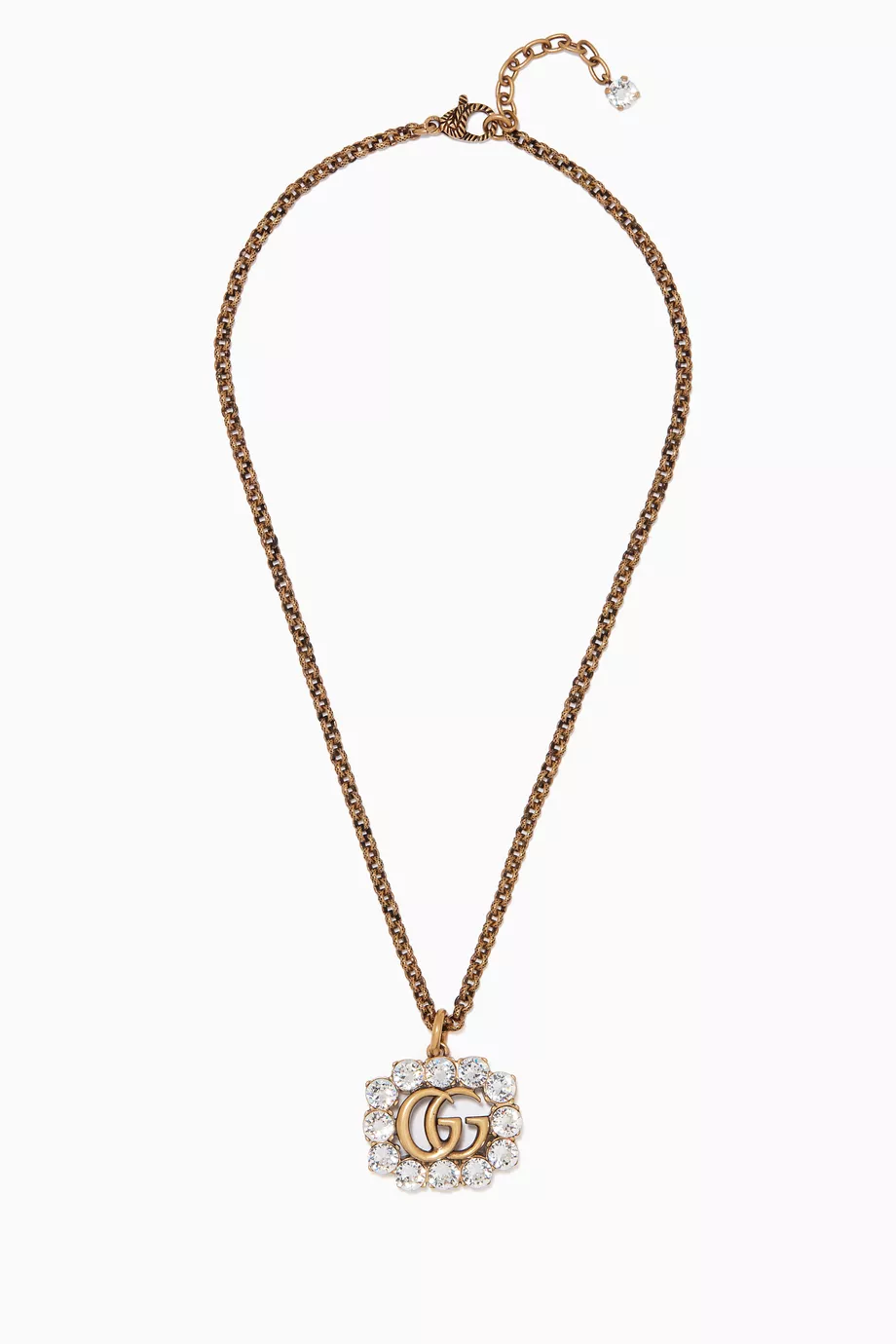 Buy Gucci Gold Double G Crystal Necklace for Women Online Ounass Kuwait