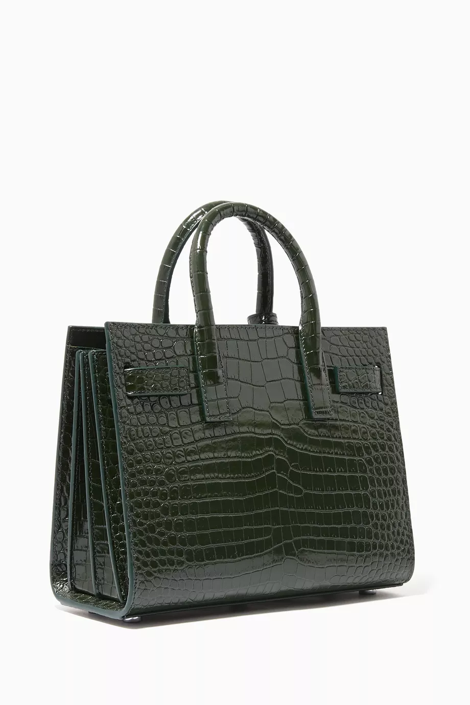 Classic sac de jour nano in embossed crocodile shiny leather shop