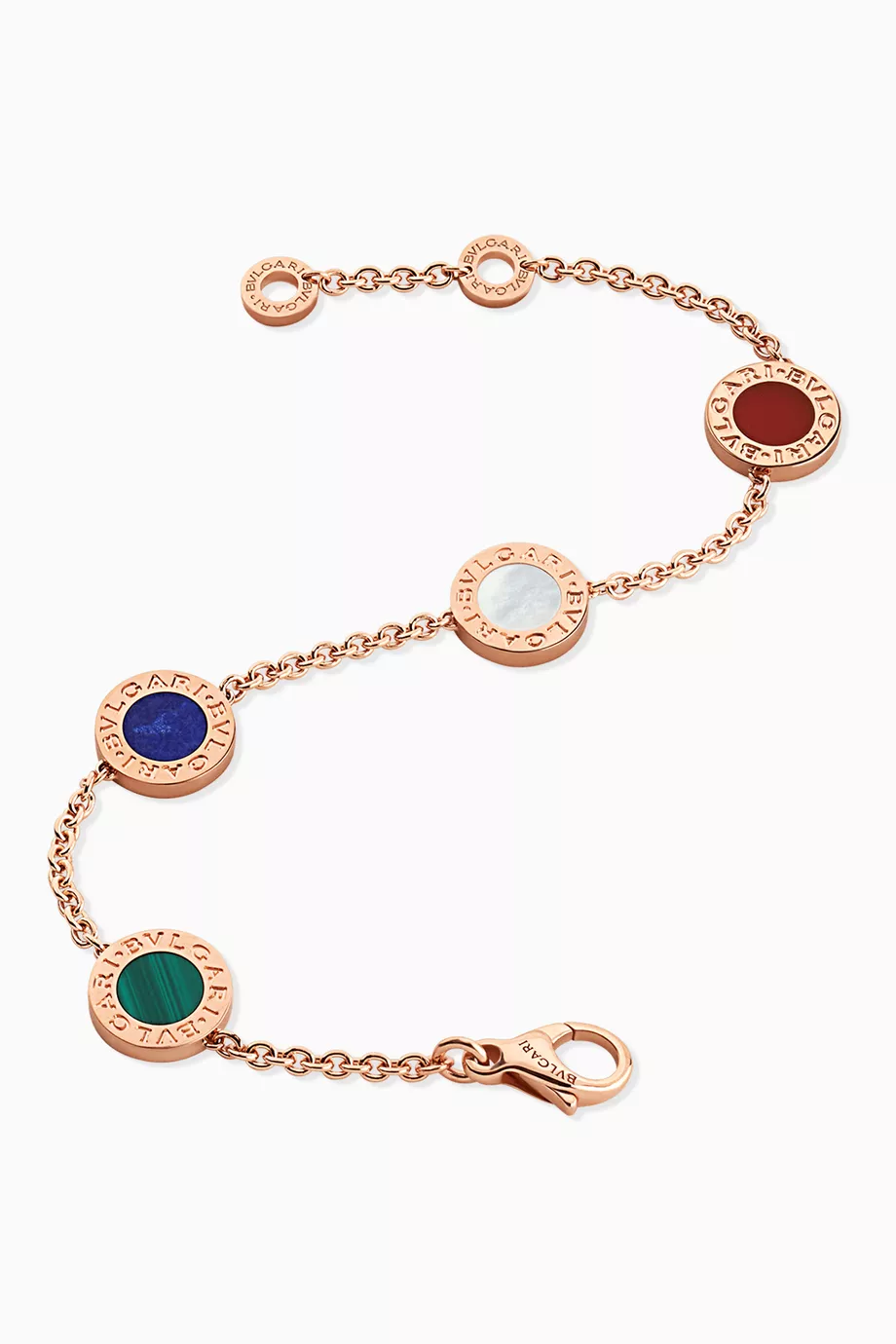 Buy BVLGARI Rose Gold BVLGARI BVLGARI Mix Gemstone Bracelet in 18kt Rose Gold for Women Online Ounass Kuwait
