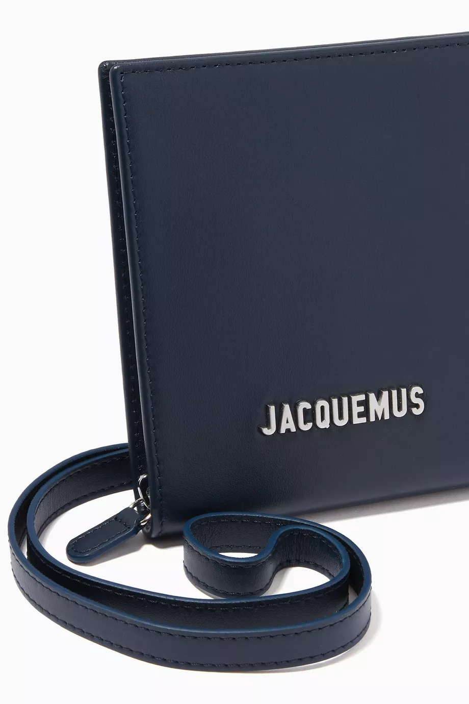 ジャックムス LE GADJO STRAP WALLET ウォレット Buy Jacquemus Blue Le Gadjo Wallet on Strap in Leather for Men