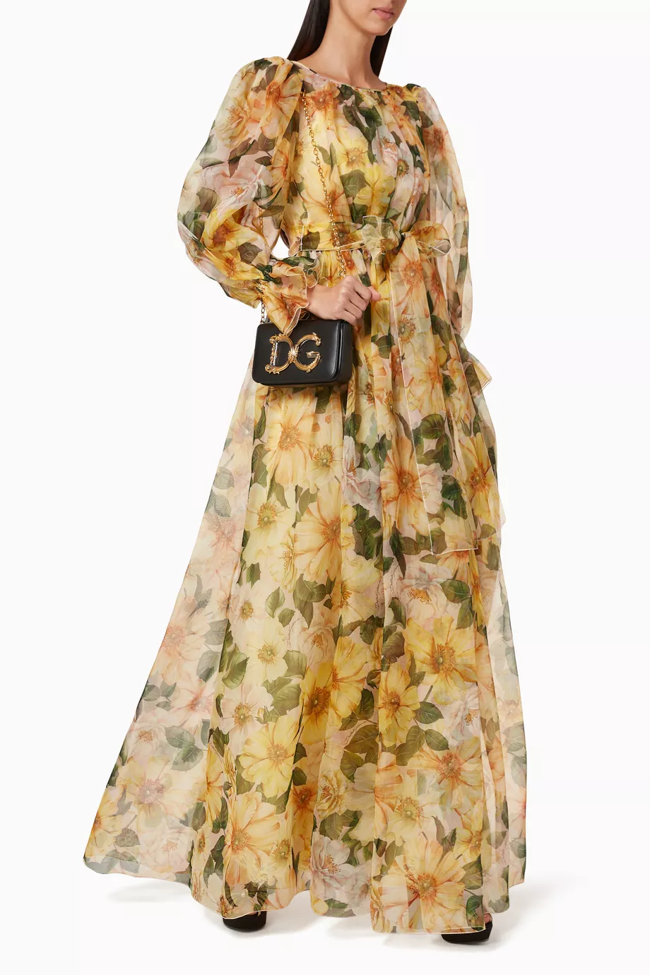 Dolce and gabbana floral maxi dress discount