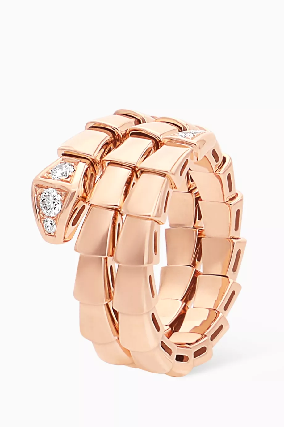Buy BVLGARI Rose Gold Serpenti Viper Diamond Ring in 18kt Rose Gold for Women Online Ounass Kuwait