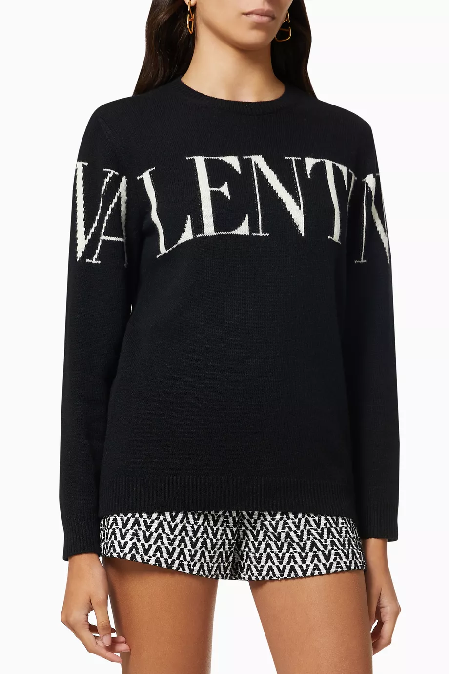 Buy Valentino Garavani Black Valentino Sweater in Cashmere Wool