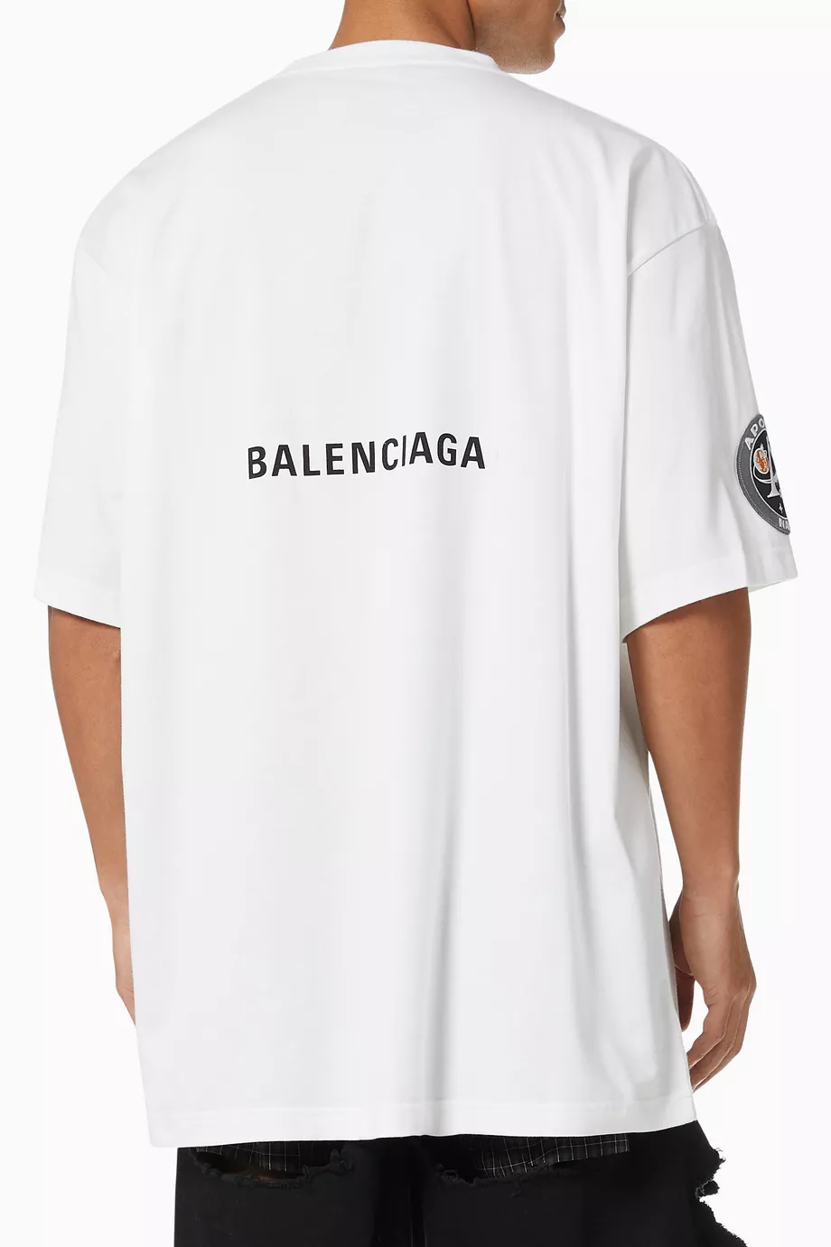 Buy Balenciaga White Nasa Space T-shirt in Vintage Jersey