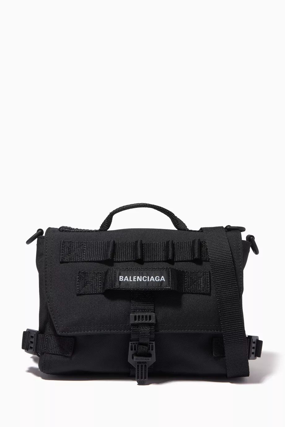 Buy Balenciaga Black Army Messenger Bag in Recycled Nylon for Men
