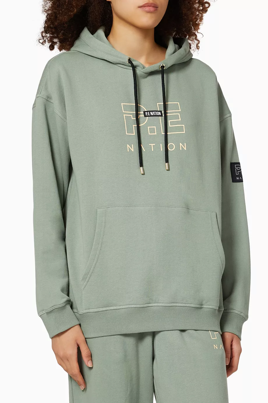 Buy P.E. Nation Green Endurance Hoodie in Organic Cotton for Women Online Ounass Kuwait
