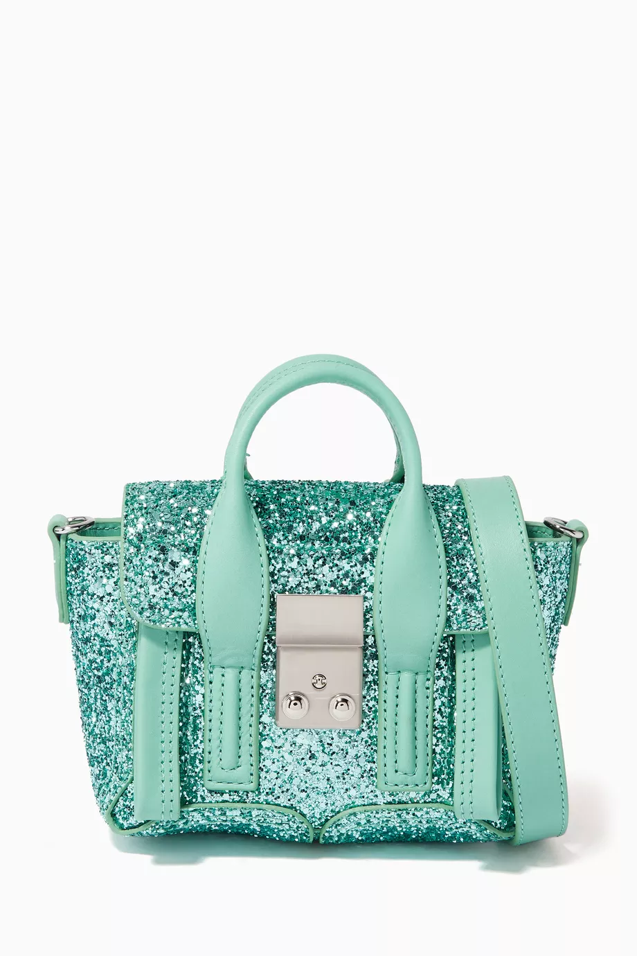 Buy 3.1 Phillip Lim Green Pashli Nano Satchel Bag in Glitter