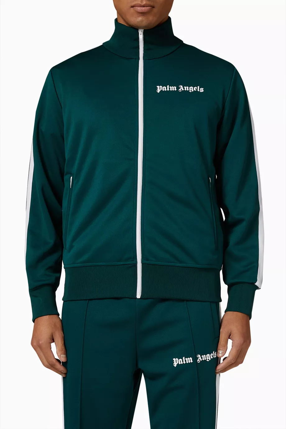 Buy Palm Angels Green Classic Track Jacket for Men Online Ounass Kuwait
