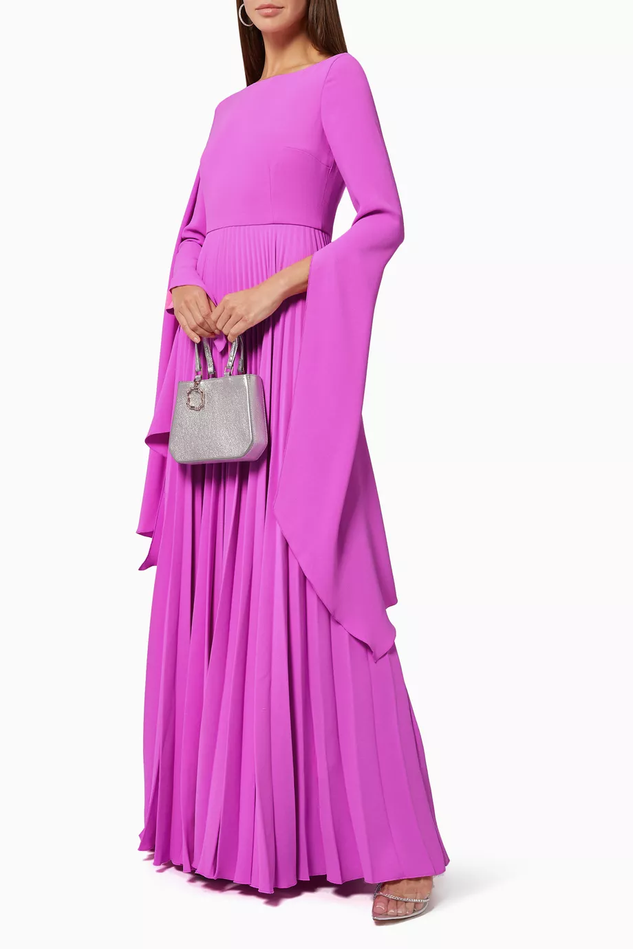 新品 Paddington Long Dress mauve beige Paddington Long Dress mauve beige M size Her lip to（ハー