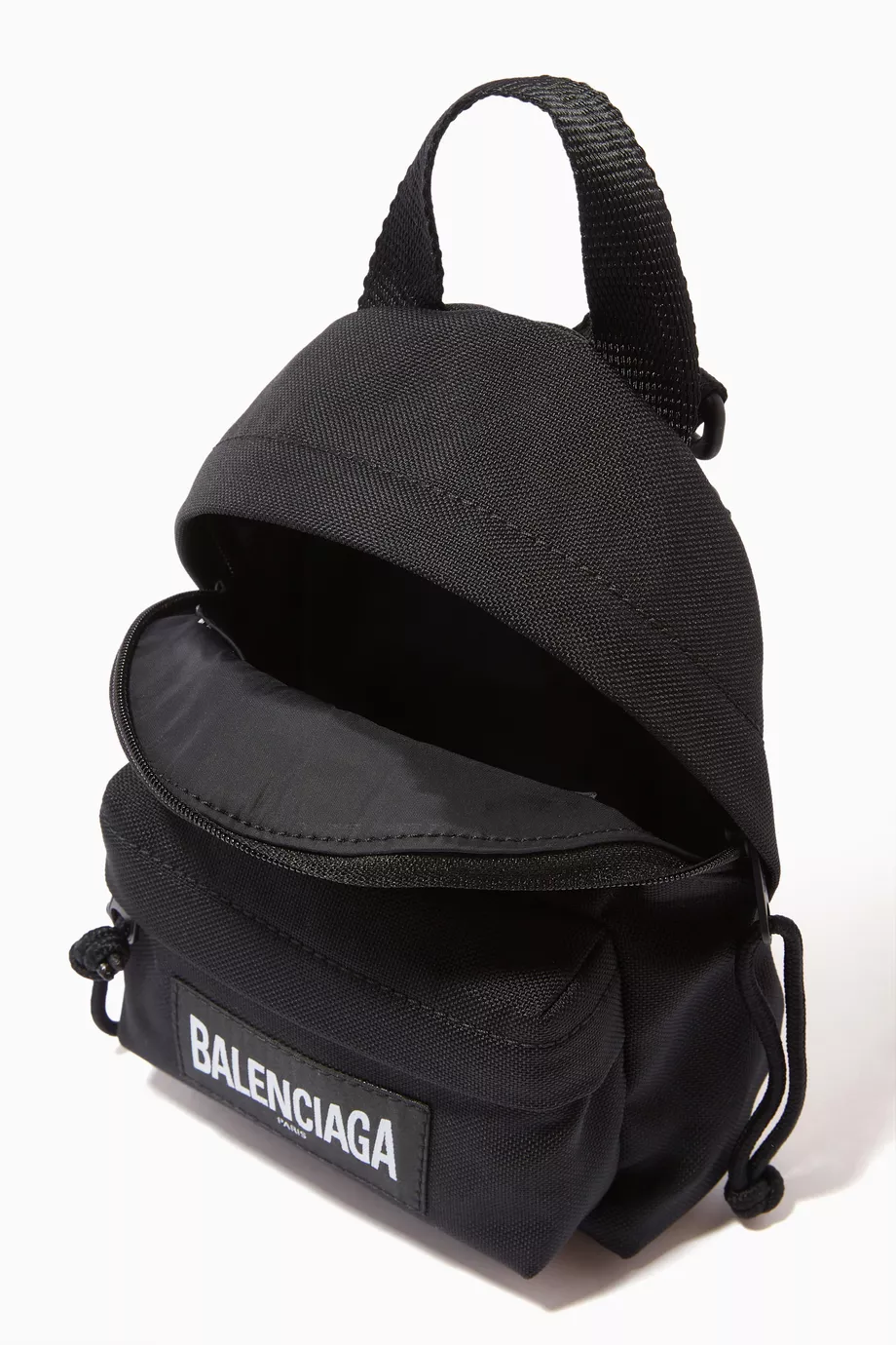 Buy Balenciaga Black Oversized Mini Backpack in Recycled