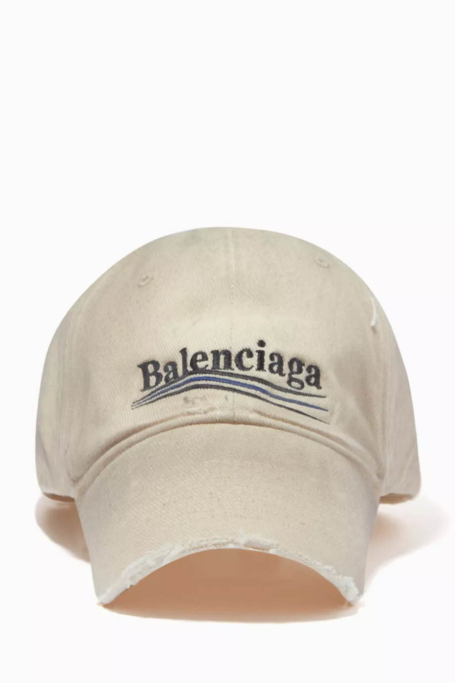 Buy Balenciaga Neutral Political Campaign Destroyed Cap in Cotton